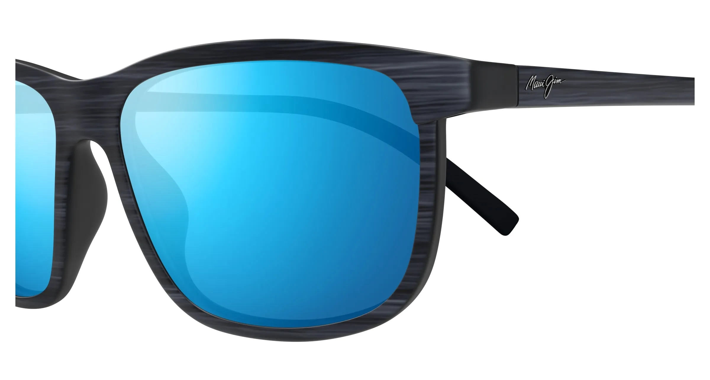 Maui Jim MJ0811S 002 Occhiali da sole Iniettato Havana Blu Squadrata - immagine 3