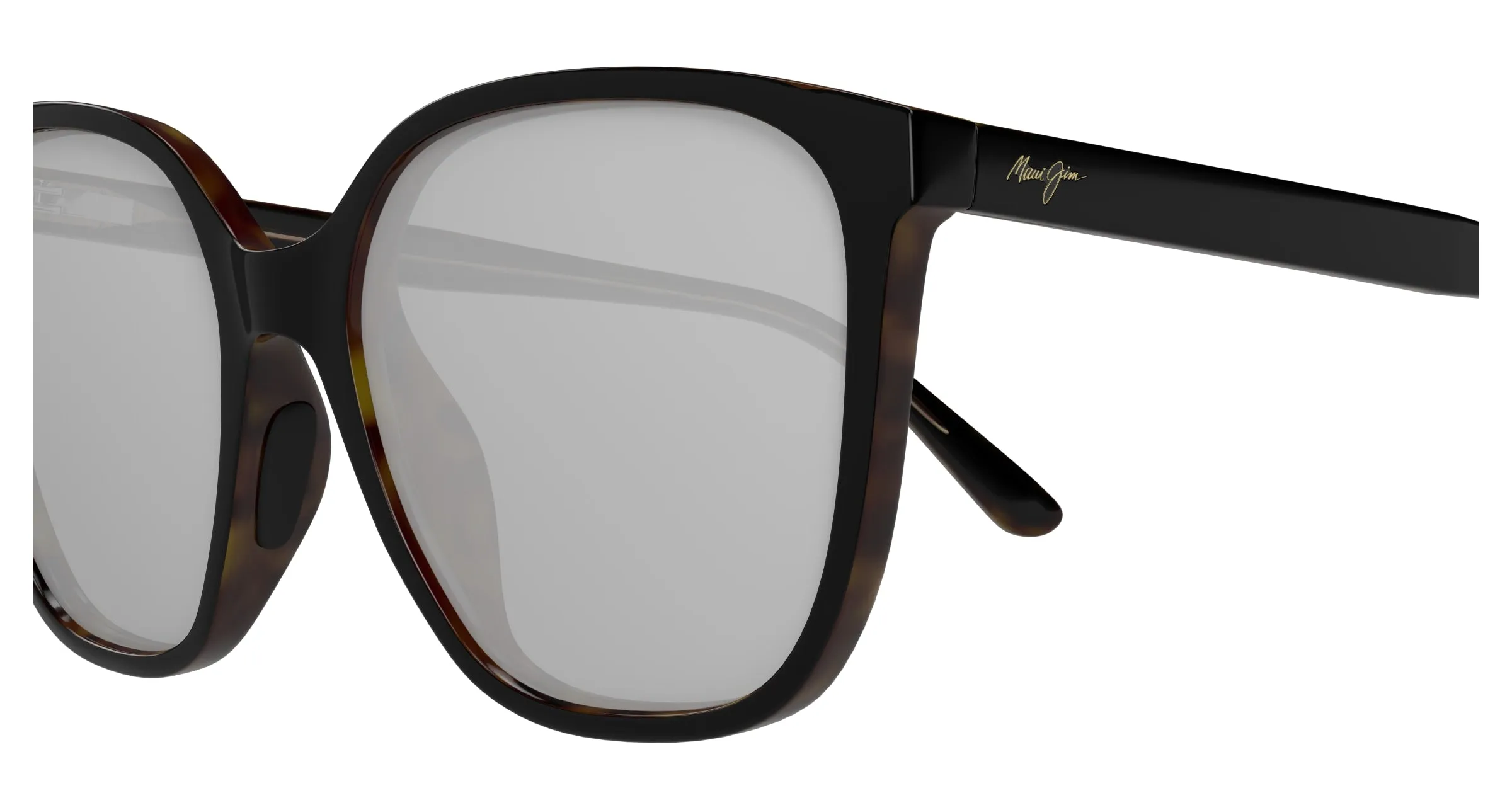 Maui Jim MJ0871S 001 Occhiali da sole Iniettato Nero Grigio Farfalla - immagine 3