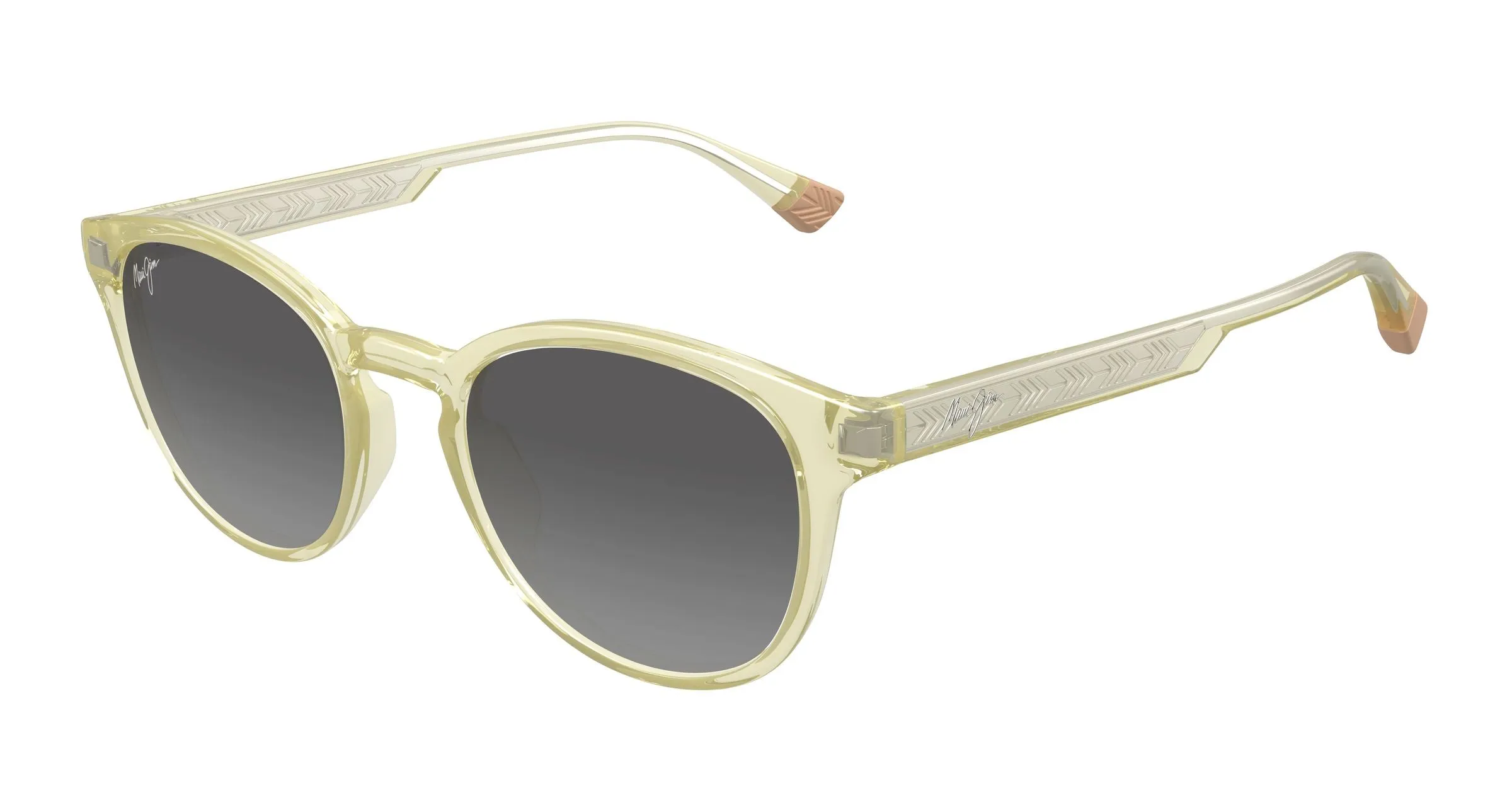 Maui Jim MJ0636S 004 Occhiali da sole Bio-iniettato Giallo Grigio Rotonda - immagine 1