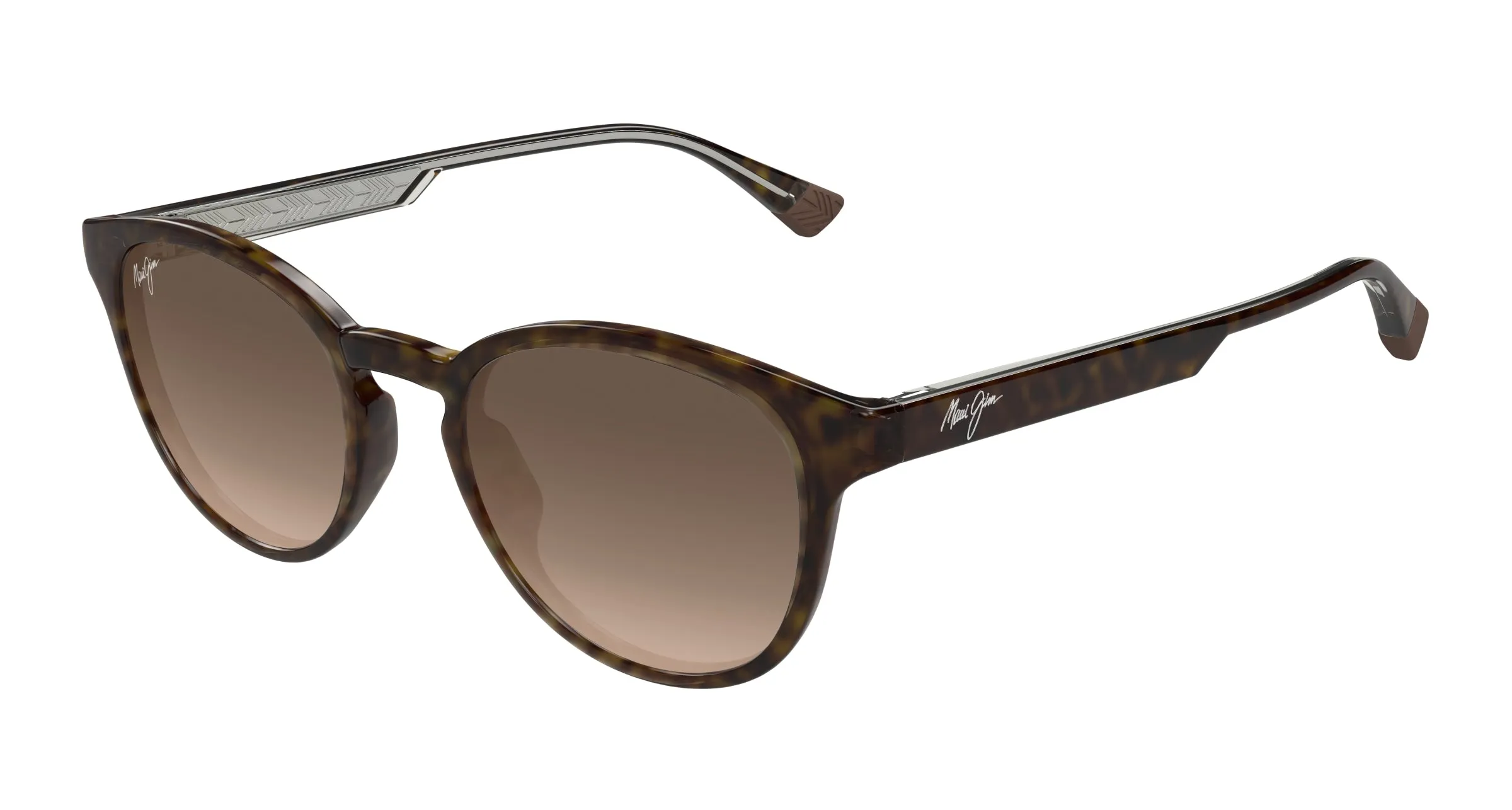 Maui Jim MJ0636S 002 Occhiali da sole Bio-iniettato Havana Bronzo Rotonda - immagine 1