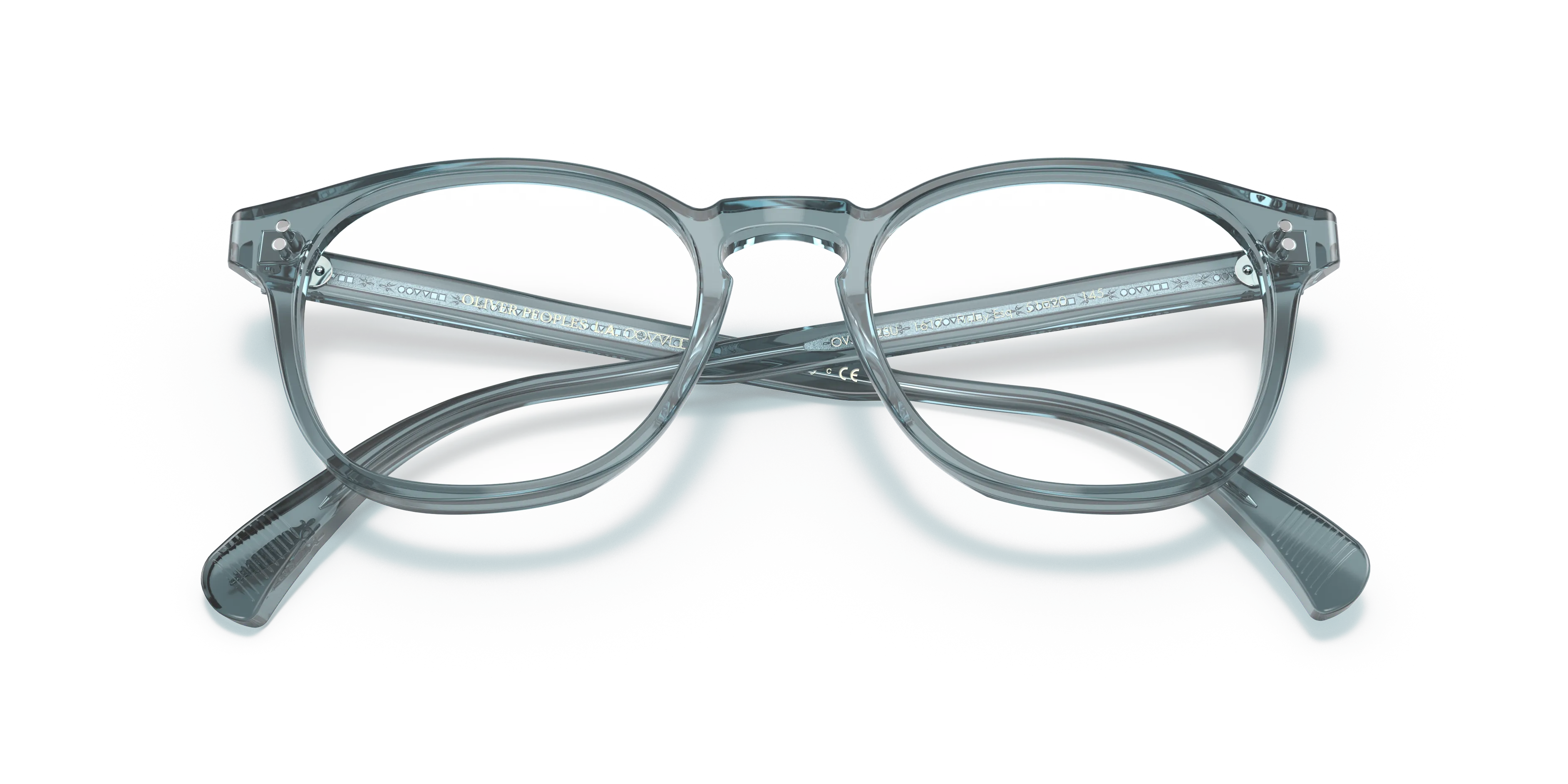 Oliver Peoples OV5298U FINLEY ESQ. (U) 1617 Montature da vista Acetato Blu Trasparente Rotonda Normale - immagine 2