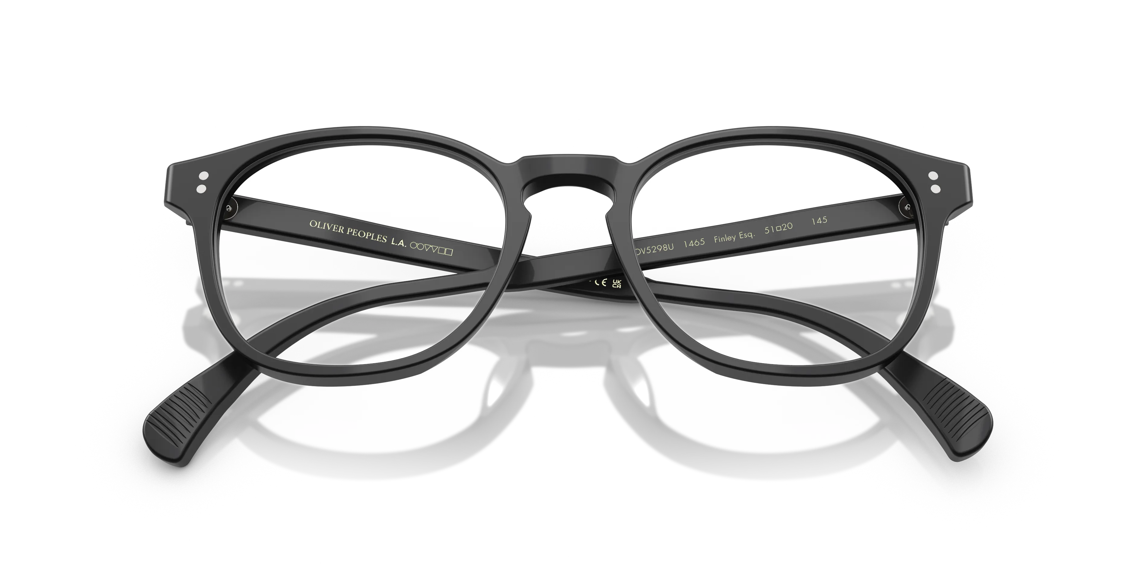 Oliver Peoples OV5298U FINLEY ESQ. (U) 1465 Montature da vista Acetato Nero Trasparente Rotonda Normale - immagine 2