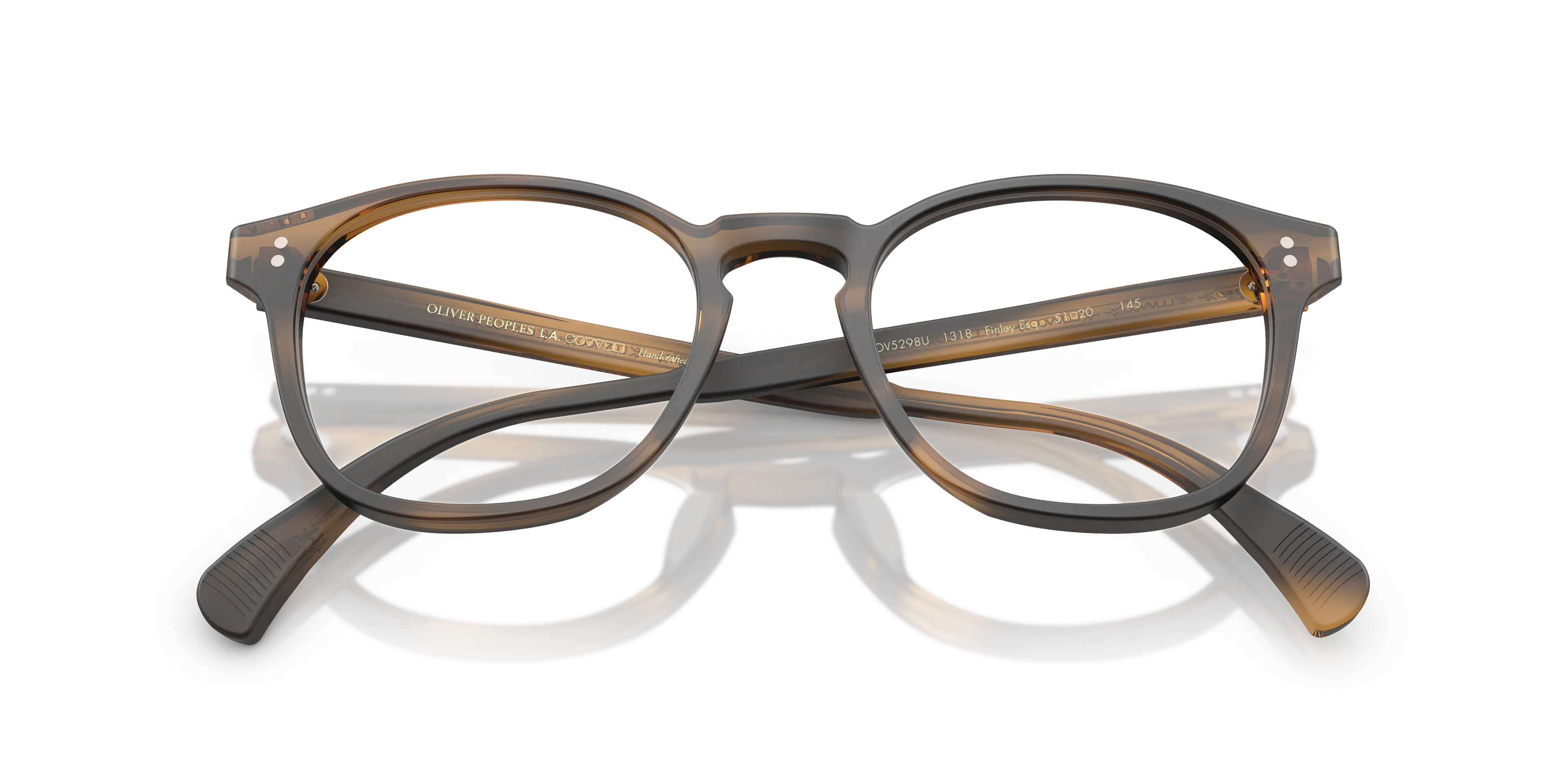Oliver Peoples OV5298U FINLEY ESQ. (U) 1318 Montature da vista Acetato Tartaruga Trasparente Rotonda Normale - immagine 2
