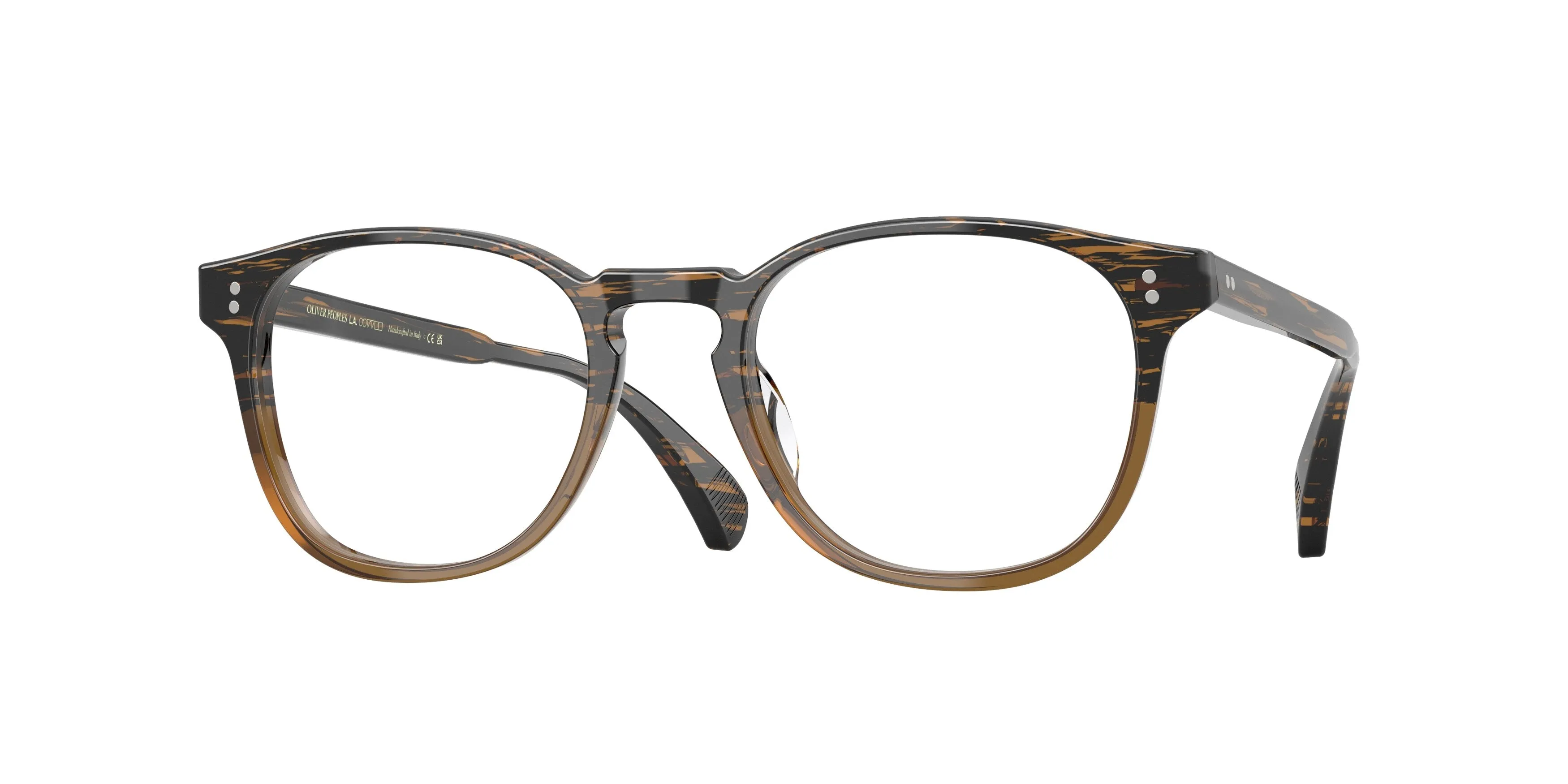 Oliver Peoples OV5298U FINLEY ESQ. (U) 1001 Montature da vista Acetato Marrone Trasparente Rotonda Normale - immagine 1