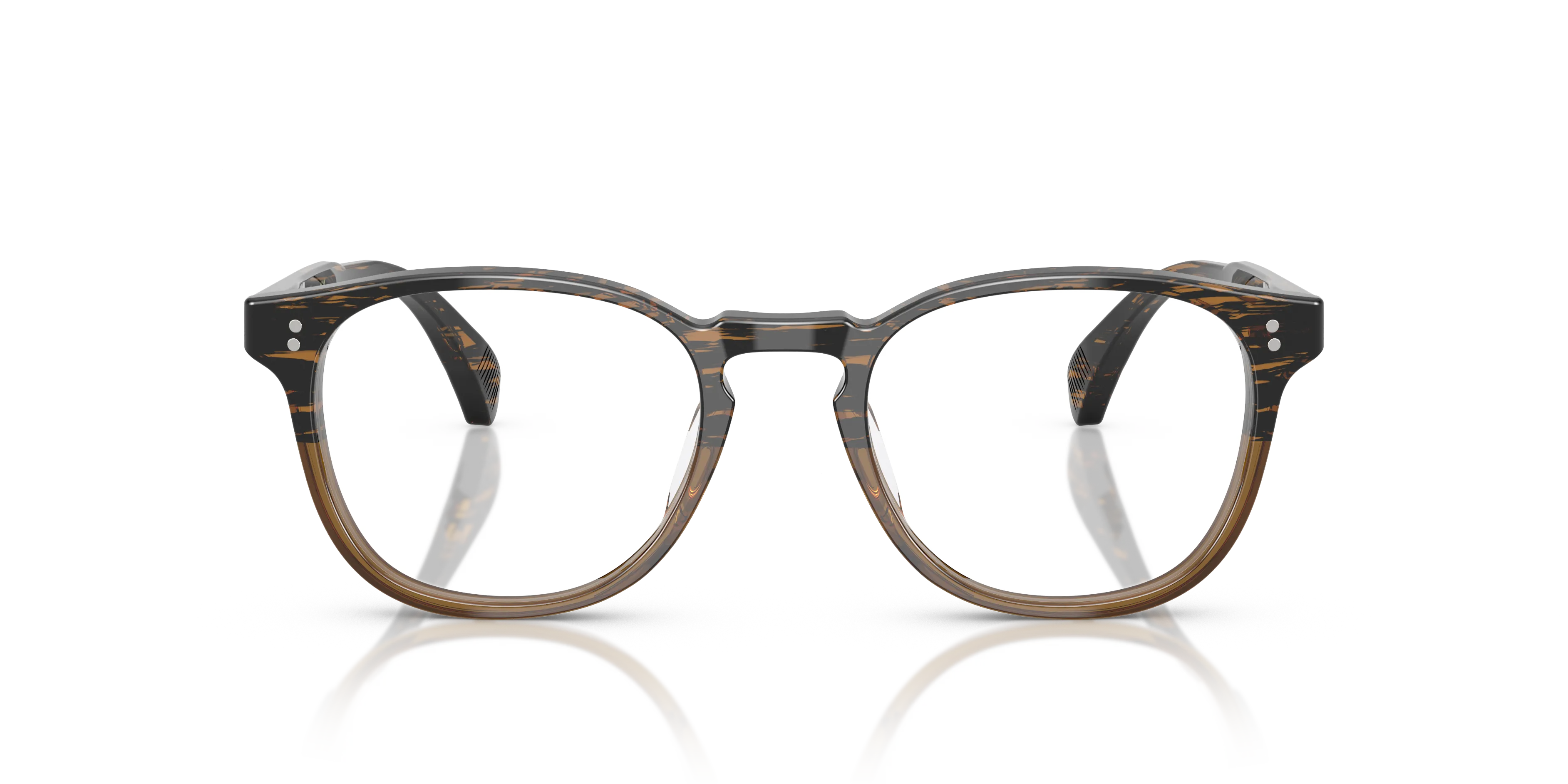 Oliver Peoples OV5298U FINLEY ESQ. (U) 1001 Montature da vista Acetato Marrone Trasparente Rotonda Normale - immagine 3