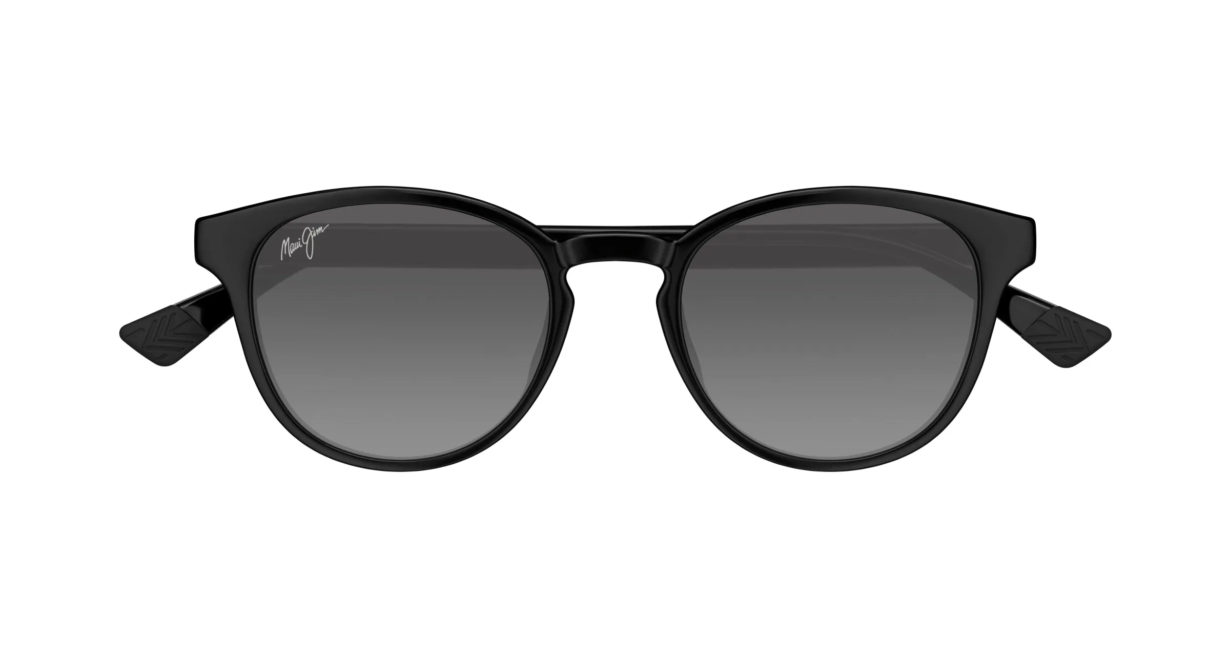 Maui Jim MJ0636S 001 Occhiali da sole Bio-iniettato Nero Grigio Rotonda - immagine 2