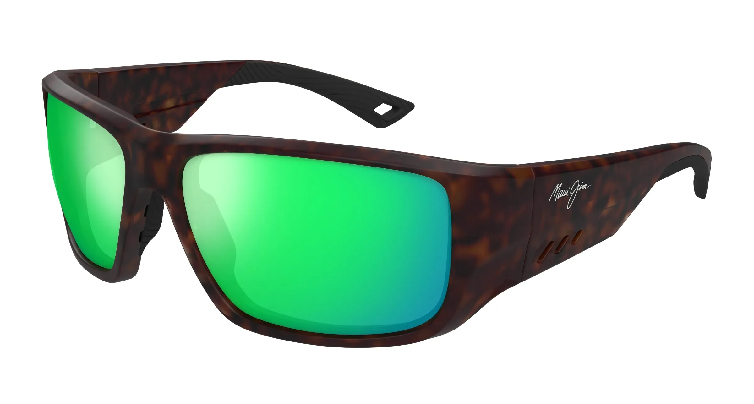 Maui Jim MJ0664SA 004 Occhiali da sole Iniettato Havana Verde Squadrata - immagine 1