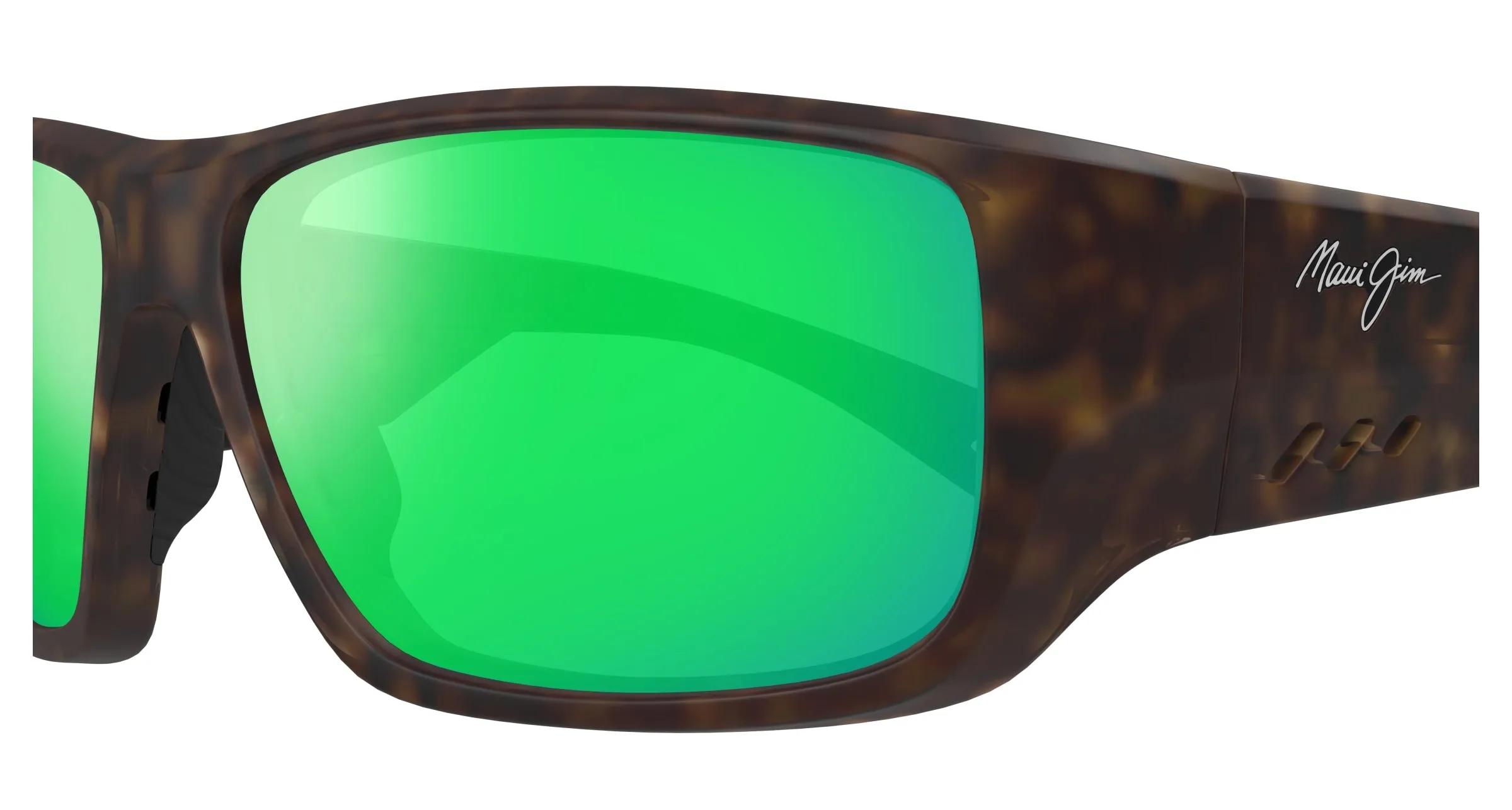 Maui Jim MJ0664SA 004 Occhiali da sole Iniettato Havana Verde Squadrata - immagine 3