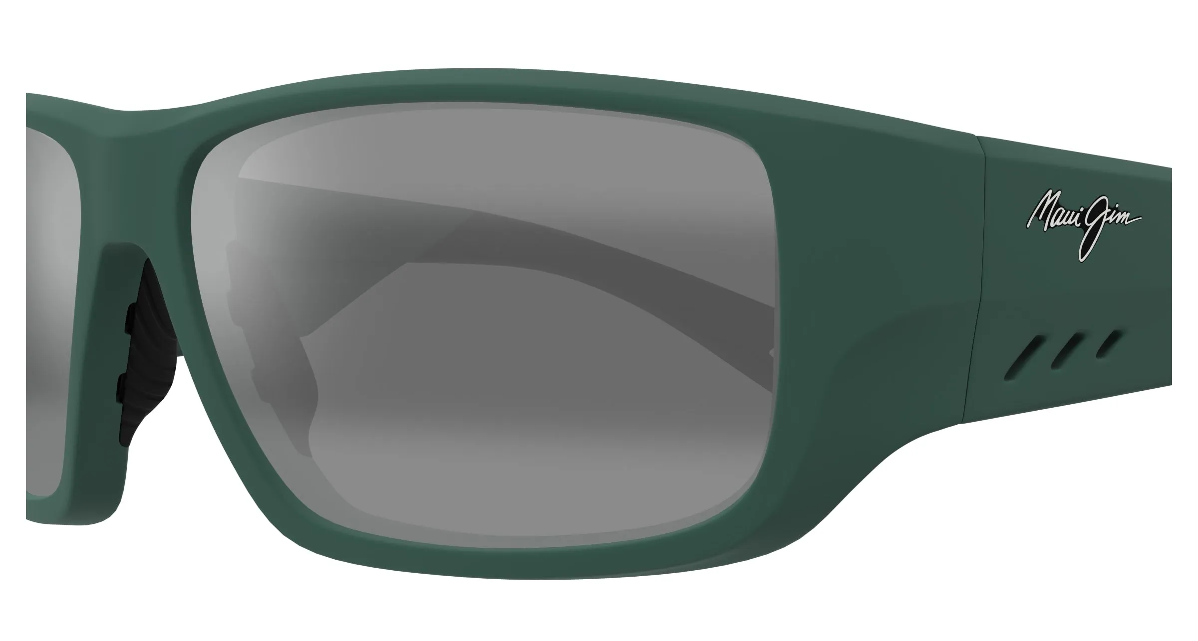 Maui Jim MJ0664SA 003 Occhiali da sole Iniettato Verde Grigio Squadrata - immagine 3
