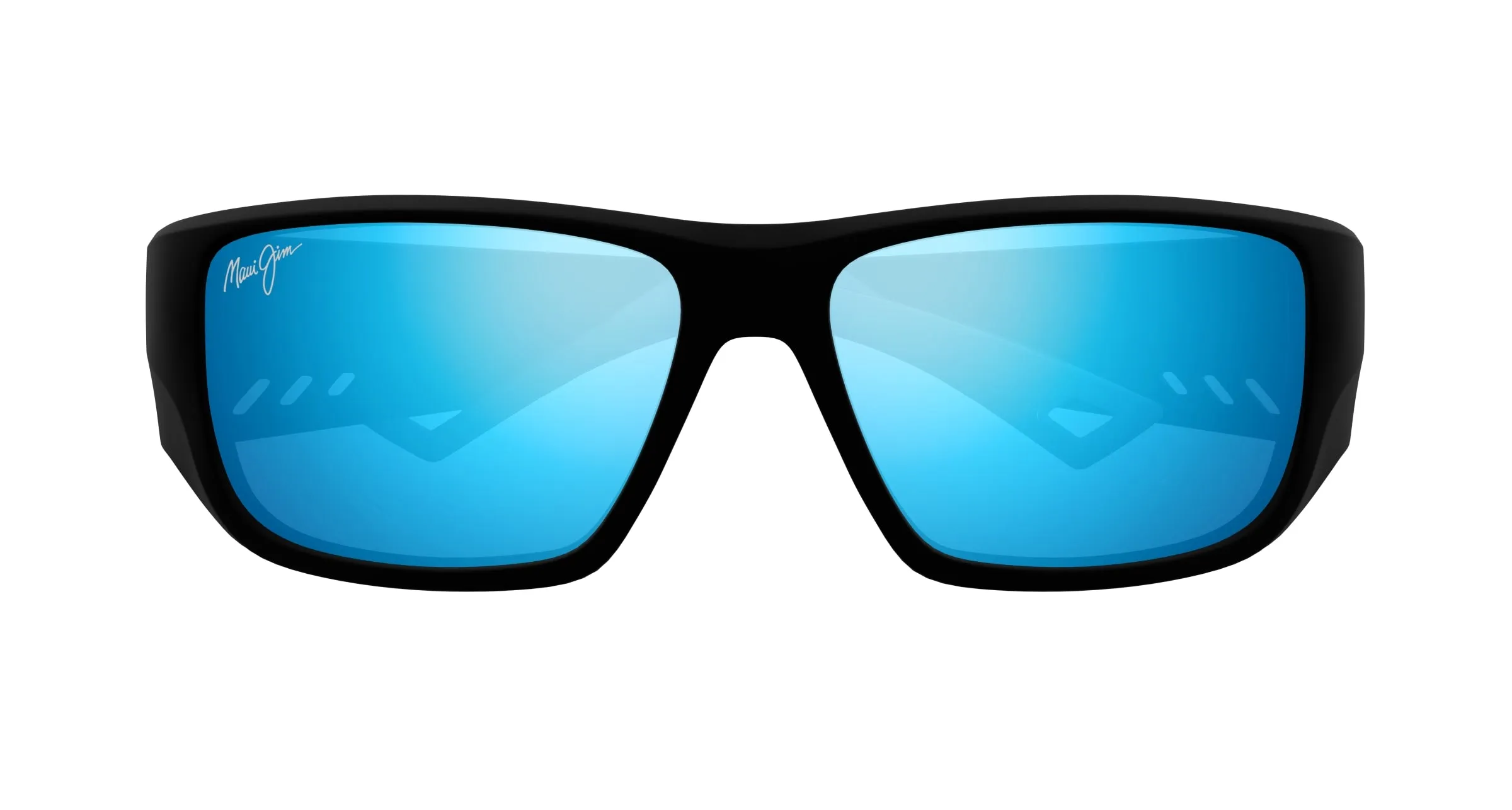 Maui Jim MJ0664SA 001 Occhiali da sole Iniettato Nero Blu Squadrata - immagine 2