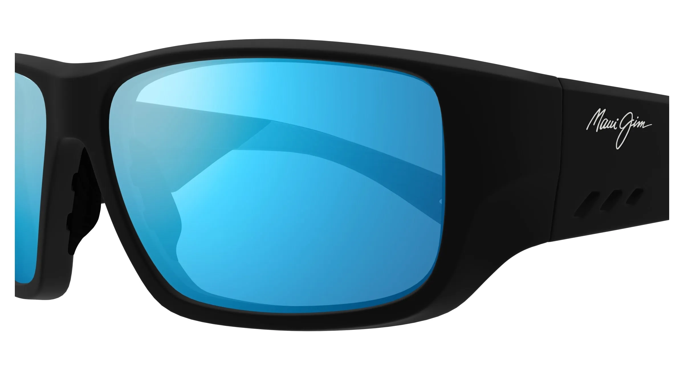 Maui Jim MJ0664SA 001 Occhiali da sole Iniettato Nero Blu Squadrata - immagine 3