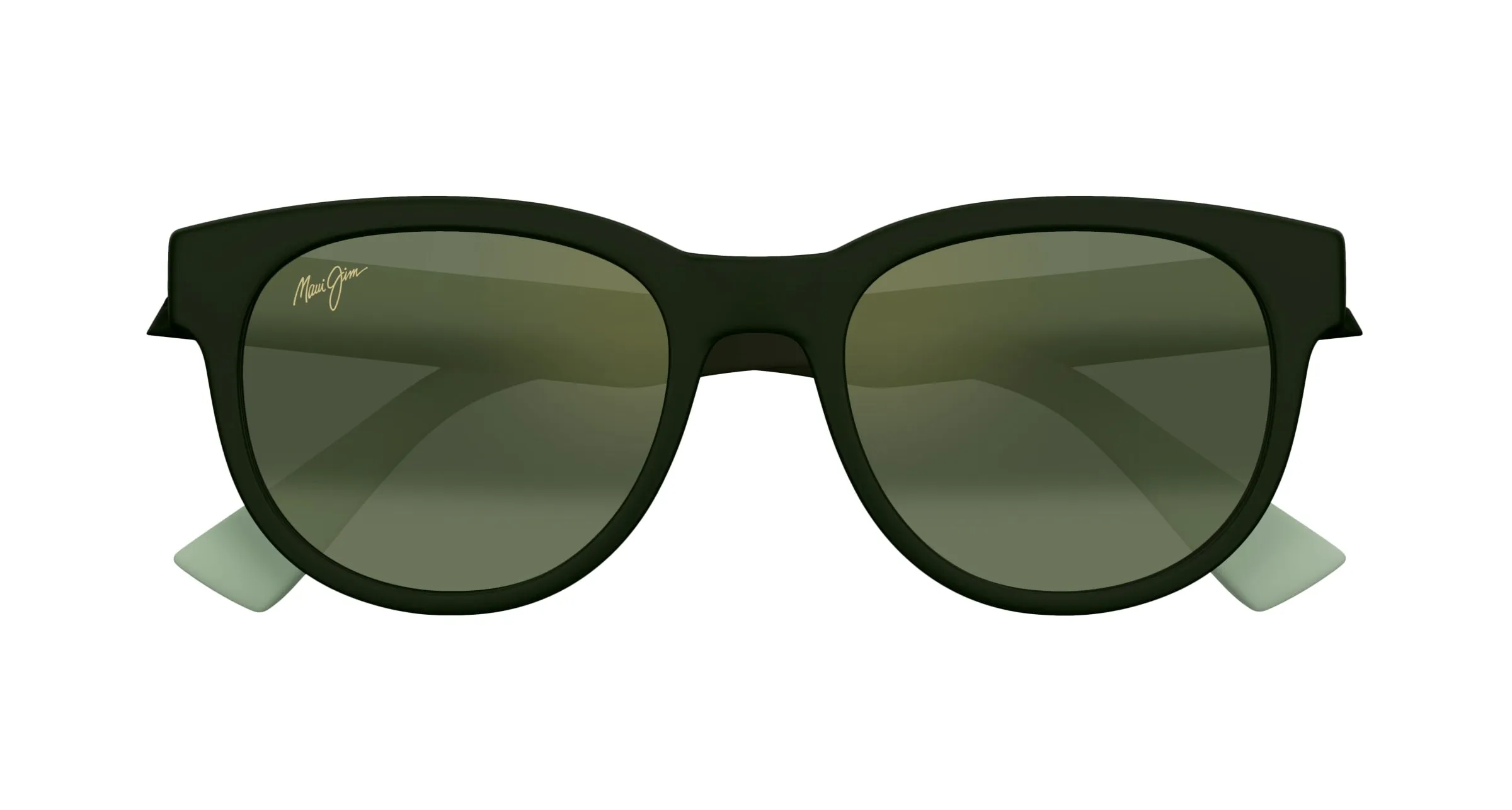 Maui Jim MJ0668S 004 Occhiali da sole Iniettato Verde Verde Rotonda - immagine 2