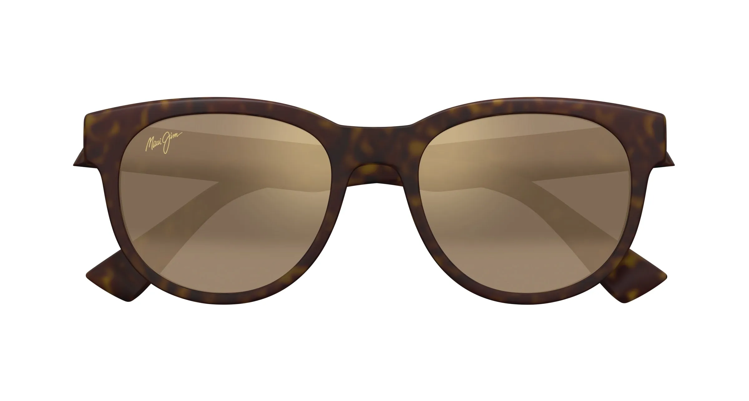 Maui Jim MJ0668S 002 Occhiali da sole Iniettato Havana Bronzo Rotonda - immagine 2