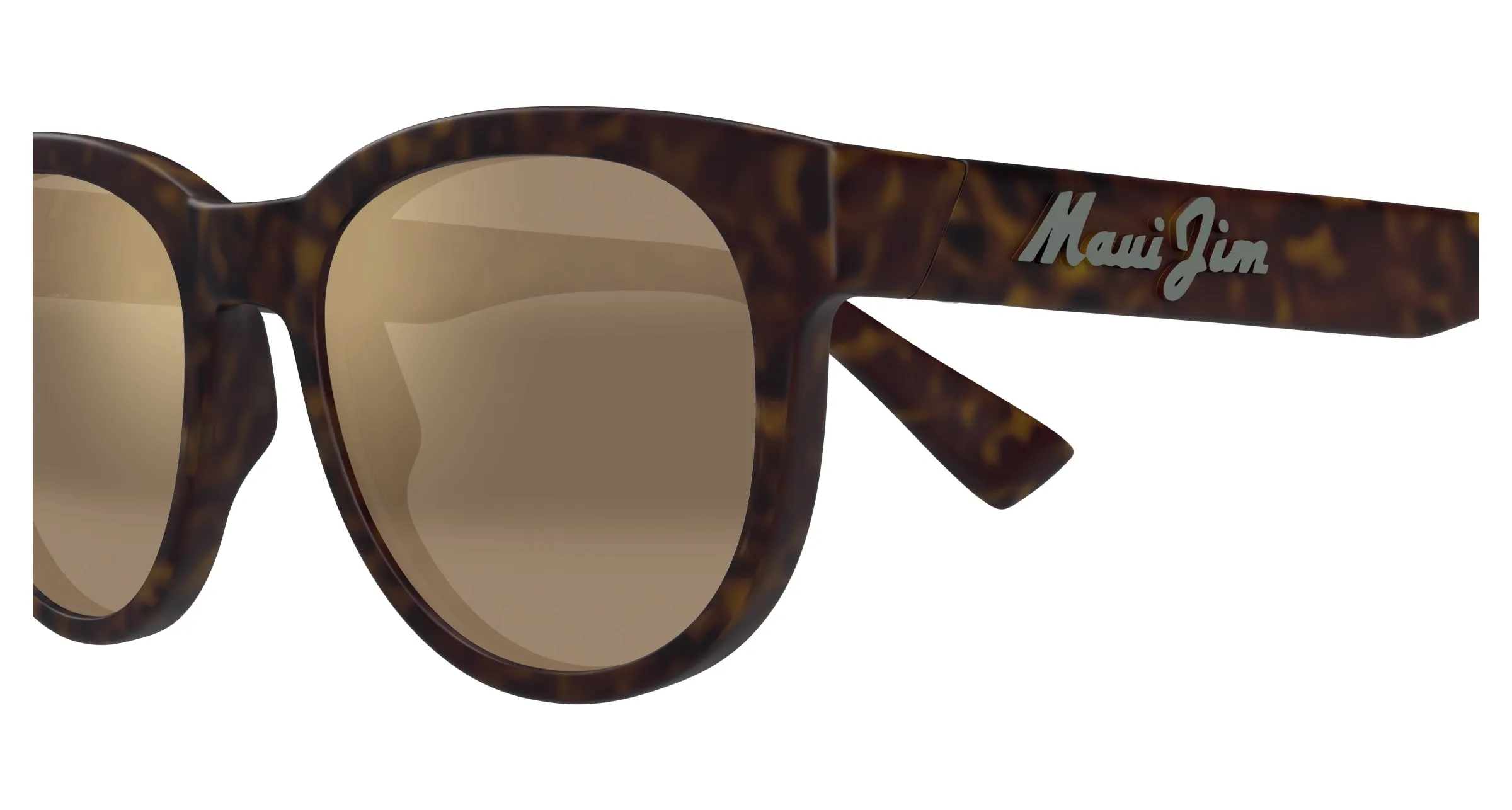 Maui Jim MJ0668S 002 Occhiali da sole Iniettato Havana Bronzo Rotonda - immagine 3
