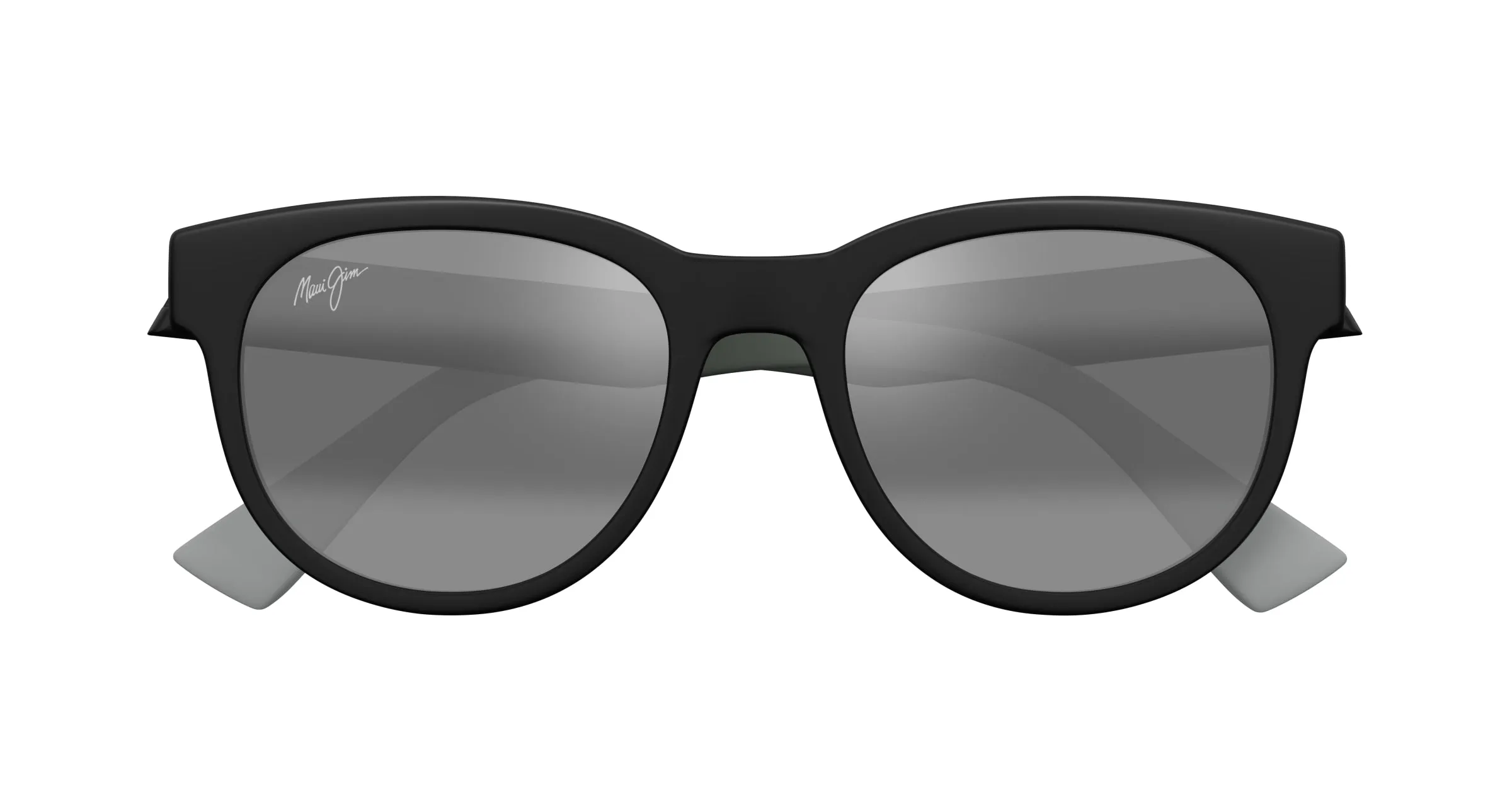 Maui Jim MJ0668S 001 Occhiali da sole Iniettato Nero Grigio Rotonda - immagine 2