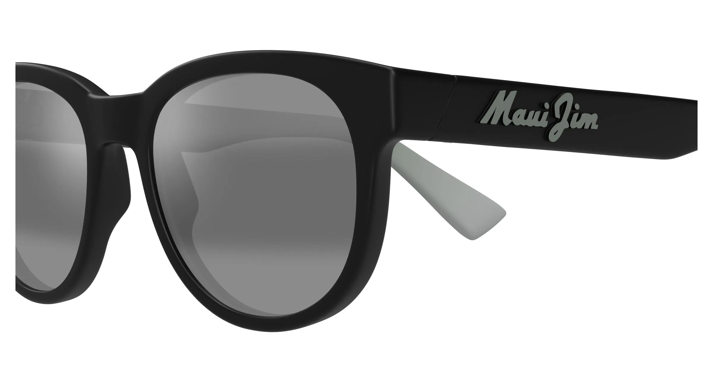 Maui Jim MJ0668S 001 Occhiali da sole Iniettato Nero Grigio Rotonda - immagine 3