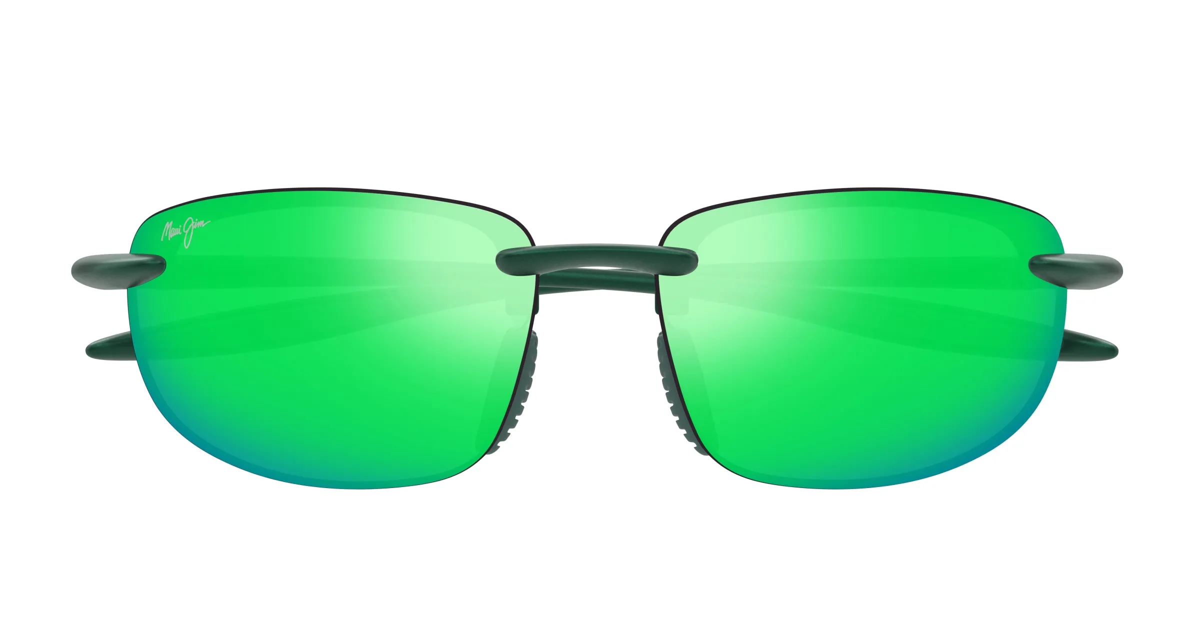Maui Jim MJ0676S 004 Occhiali da sole Iniettato Verde Verde Squadrata - immagine 2