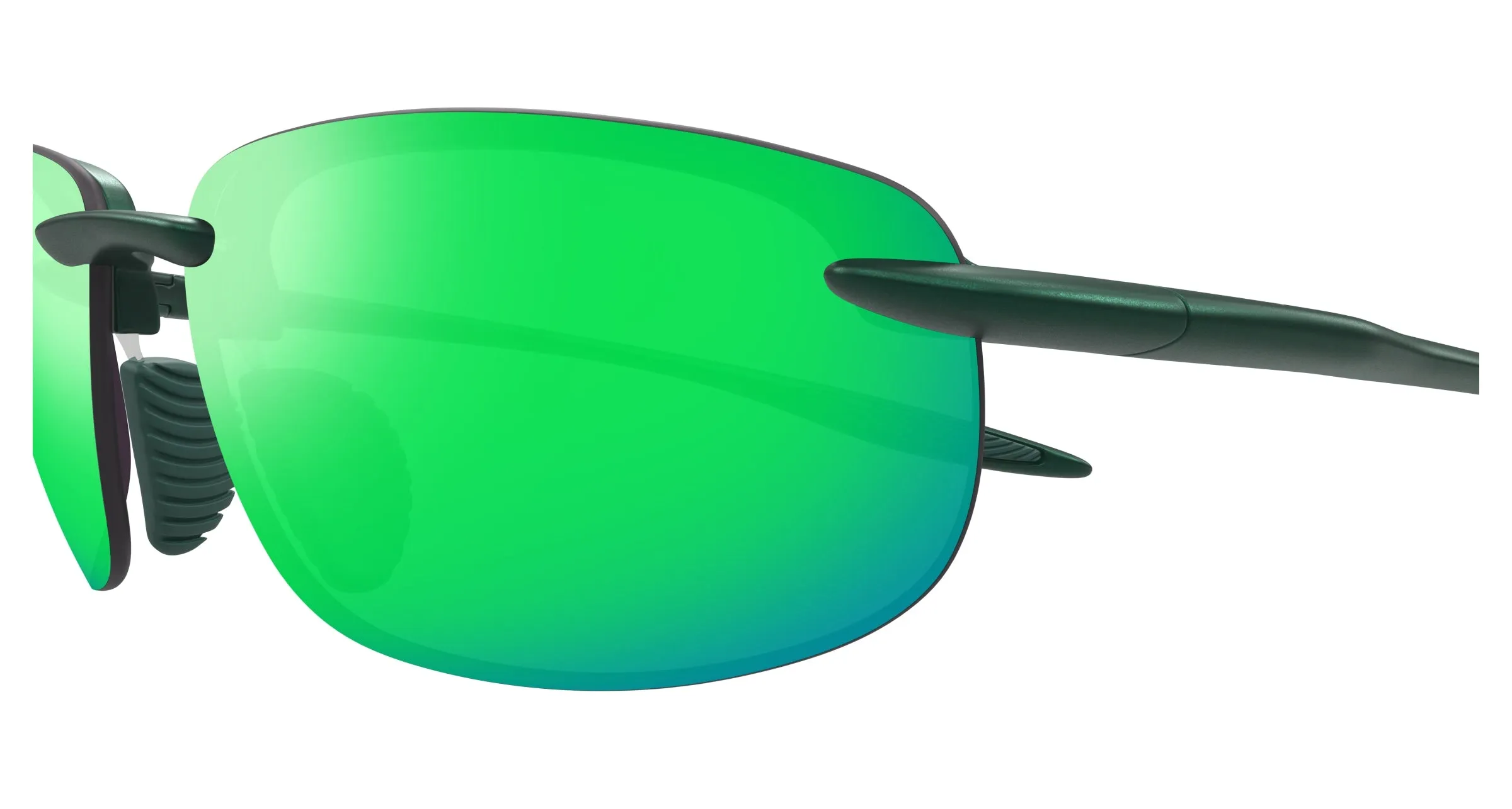 Maui Jim MJ0676S 004 Occhiali da sole Iniettato Verde Verde Squadrata - immagine 3
