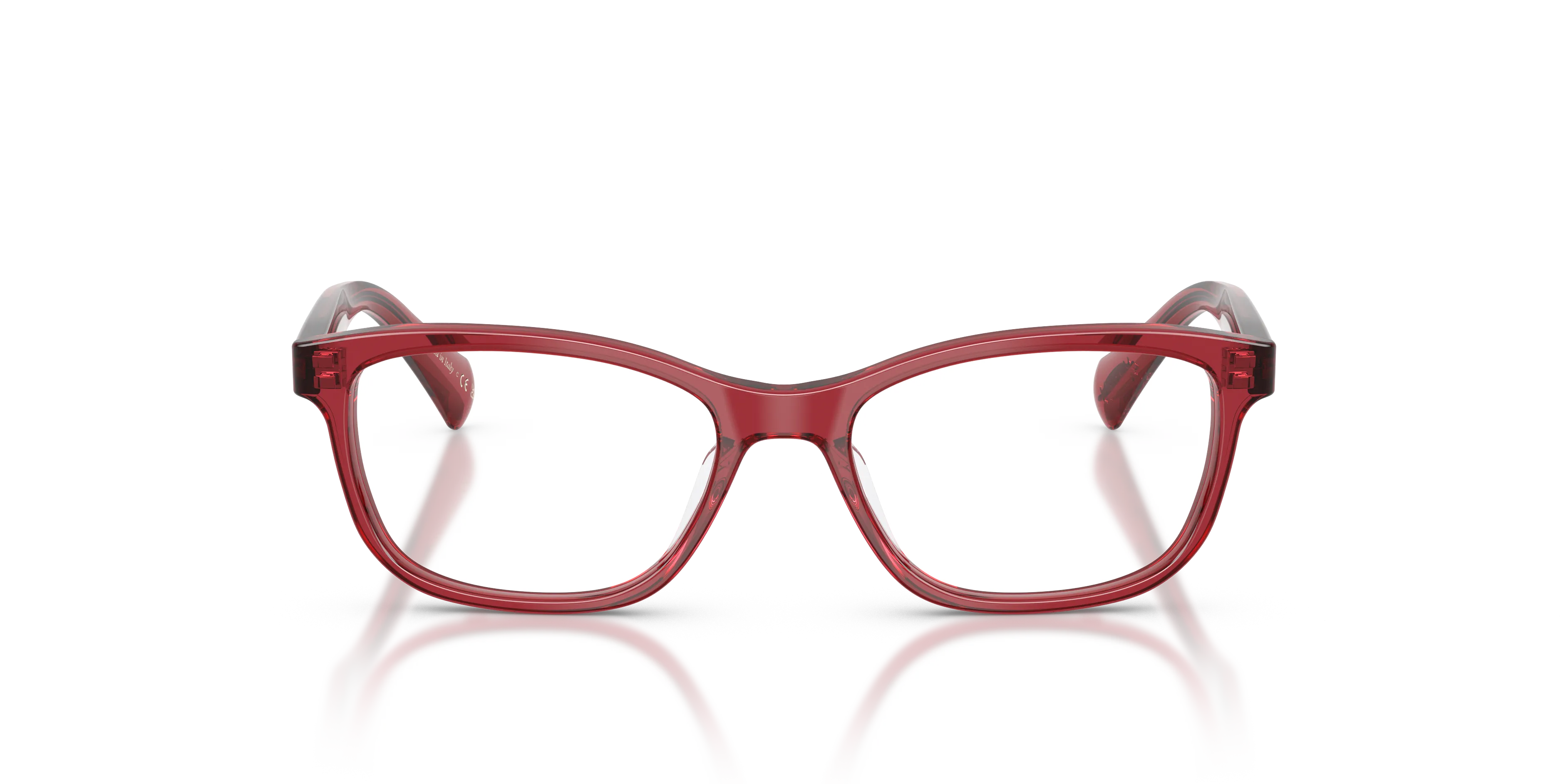 Oliver Peoples OV5194 FOLLIES 1764 Montature da vista Acetato Rosso Trasparente Squadrata Normale - immagine 3