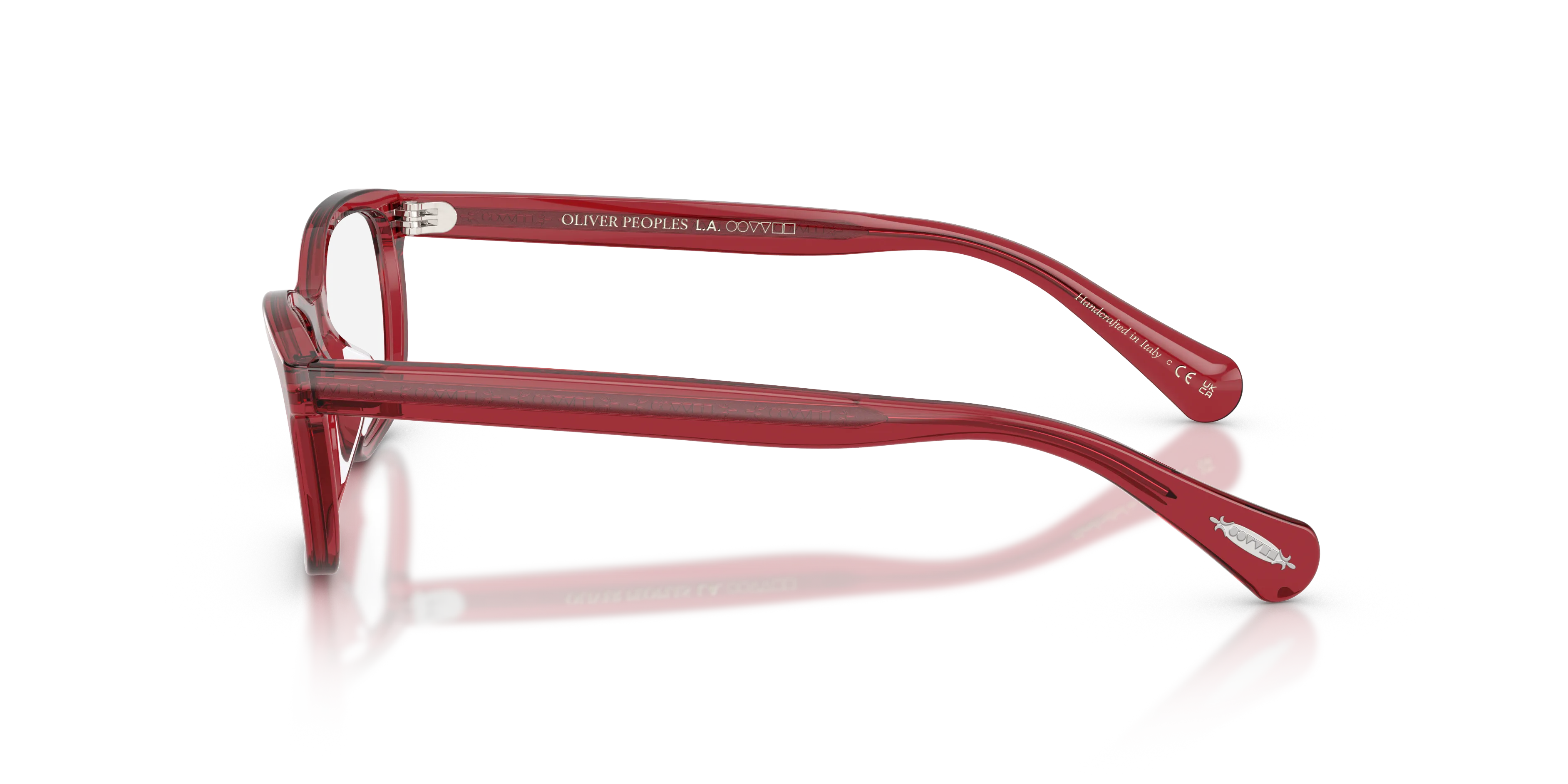 Oliver Peoples OV5194 FOLLIES 1764 Montature da vista Acetato Rosso Trasparente Squadrata Normale - immagine 4