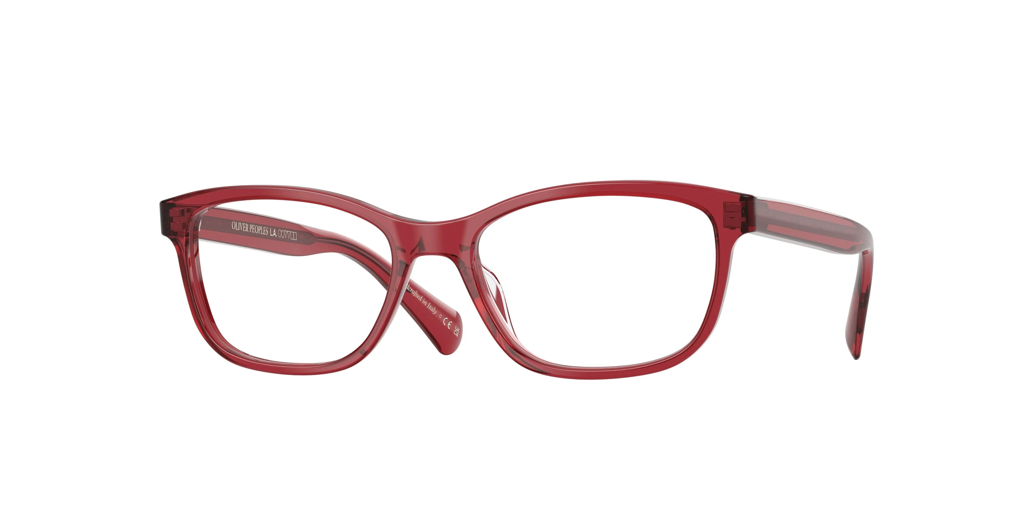 Oliver Peoples OV5194 FOLLIES 1764 Montature da vista Acetato Rosso Trasparente Squadrata Normale - immagine 1