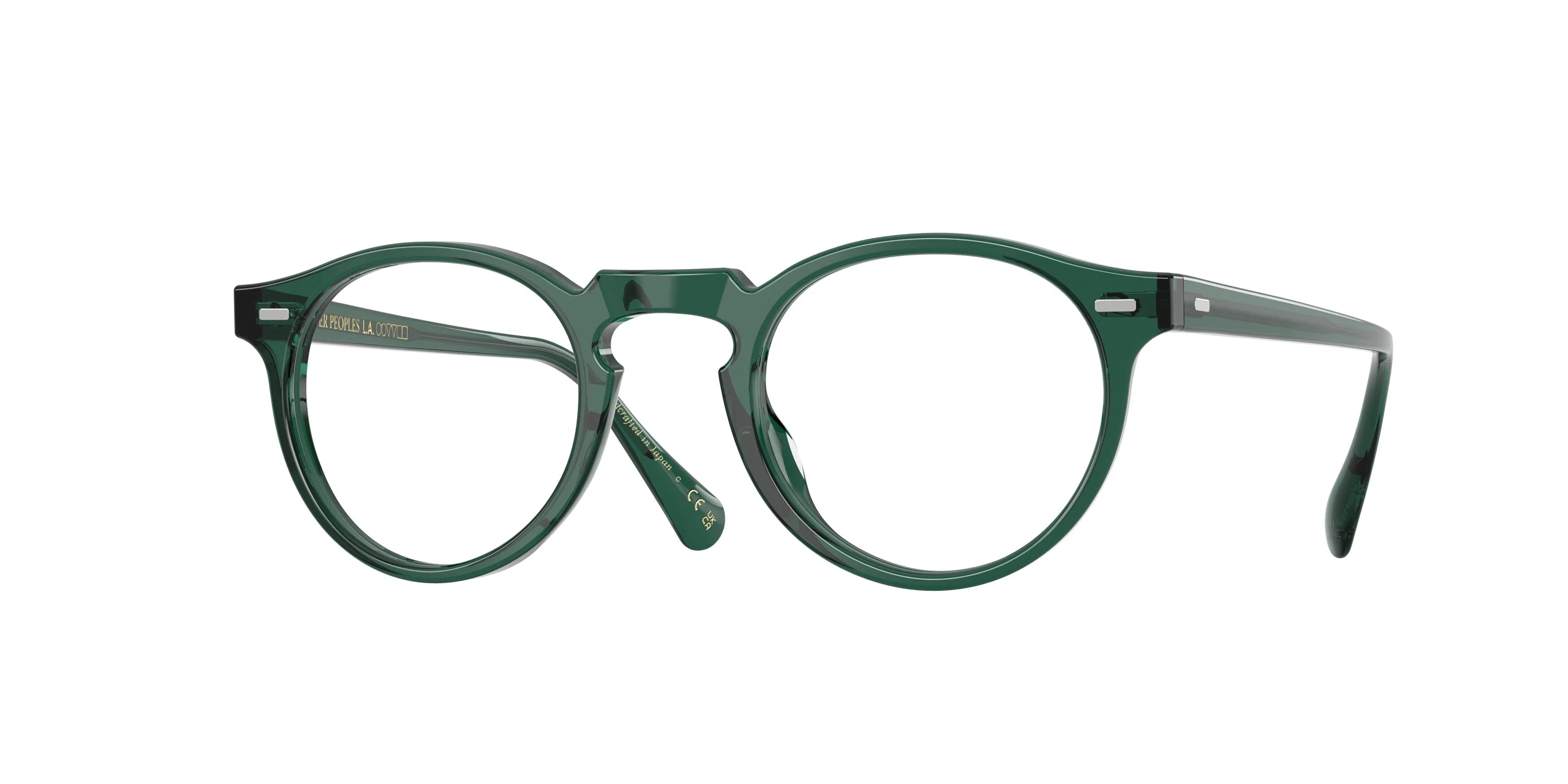 Oliver Peoples OV5186 GREGORY PECK 1763 Montature da vista Acetato Verde Trasparente Pantos Normale - immagine 1