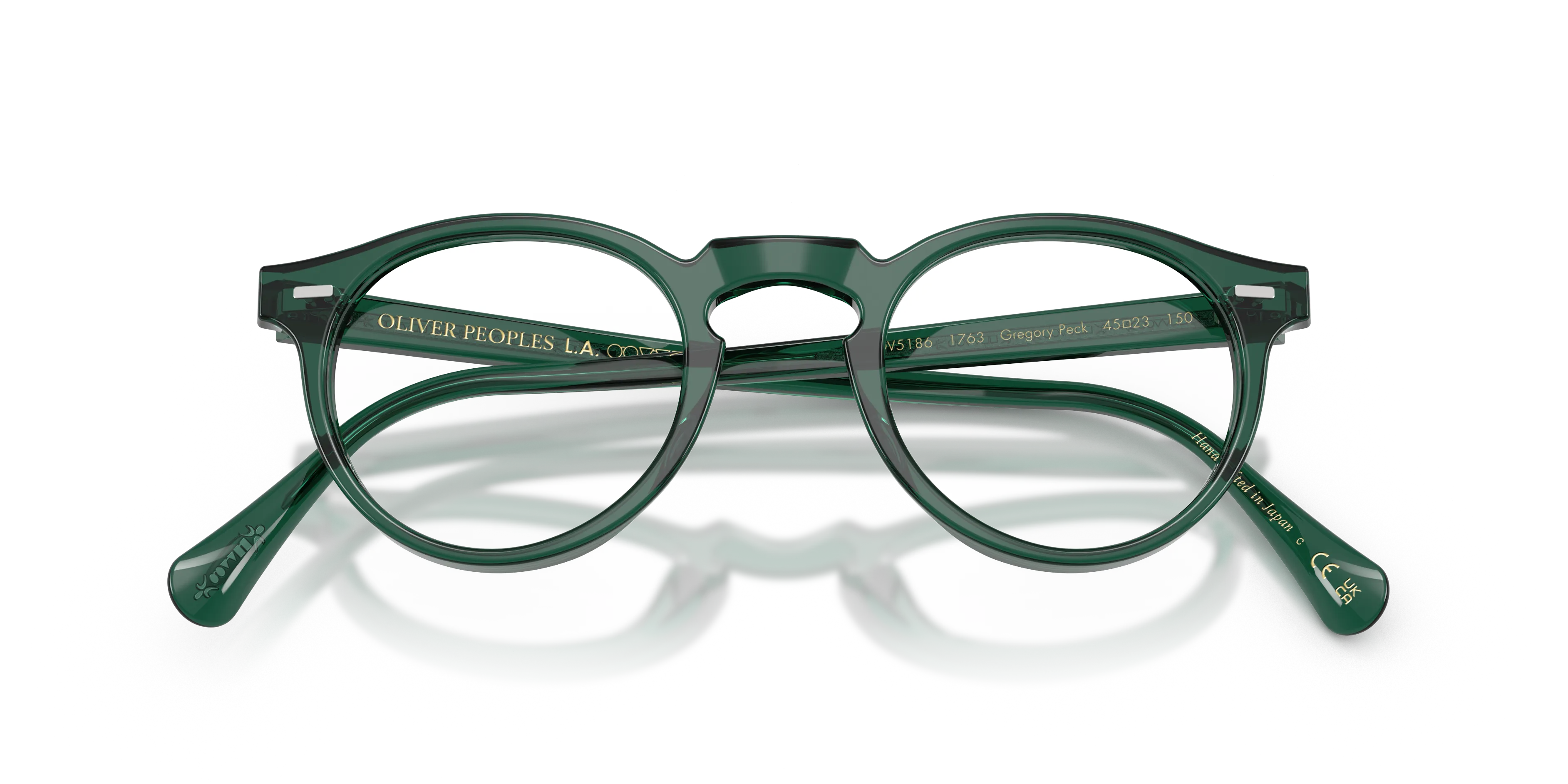 Oliver Peoples OV5186 GREGORY PECK 1763 Montature da vista Acetato Verde Trasparente Pantos Normale - immagine 2