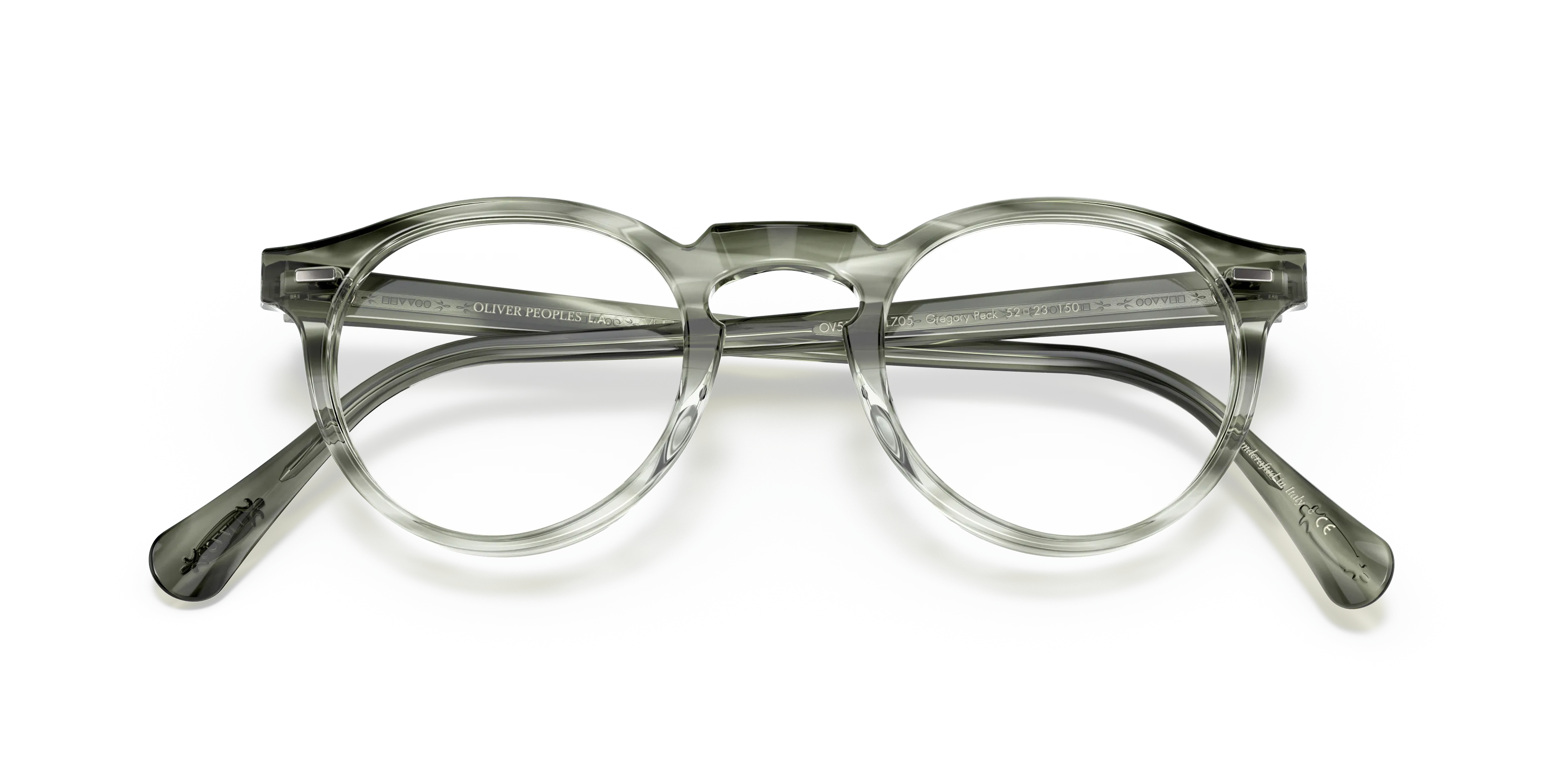 Oliver Peoples OV5186 GREGORY PECK 1705 Montature da vista Acetato Verde Trasparente Pantos Normale - immagine 2