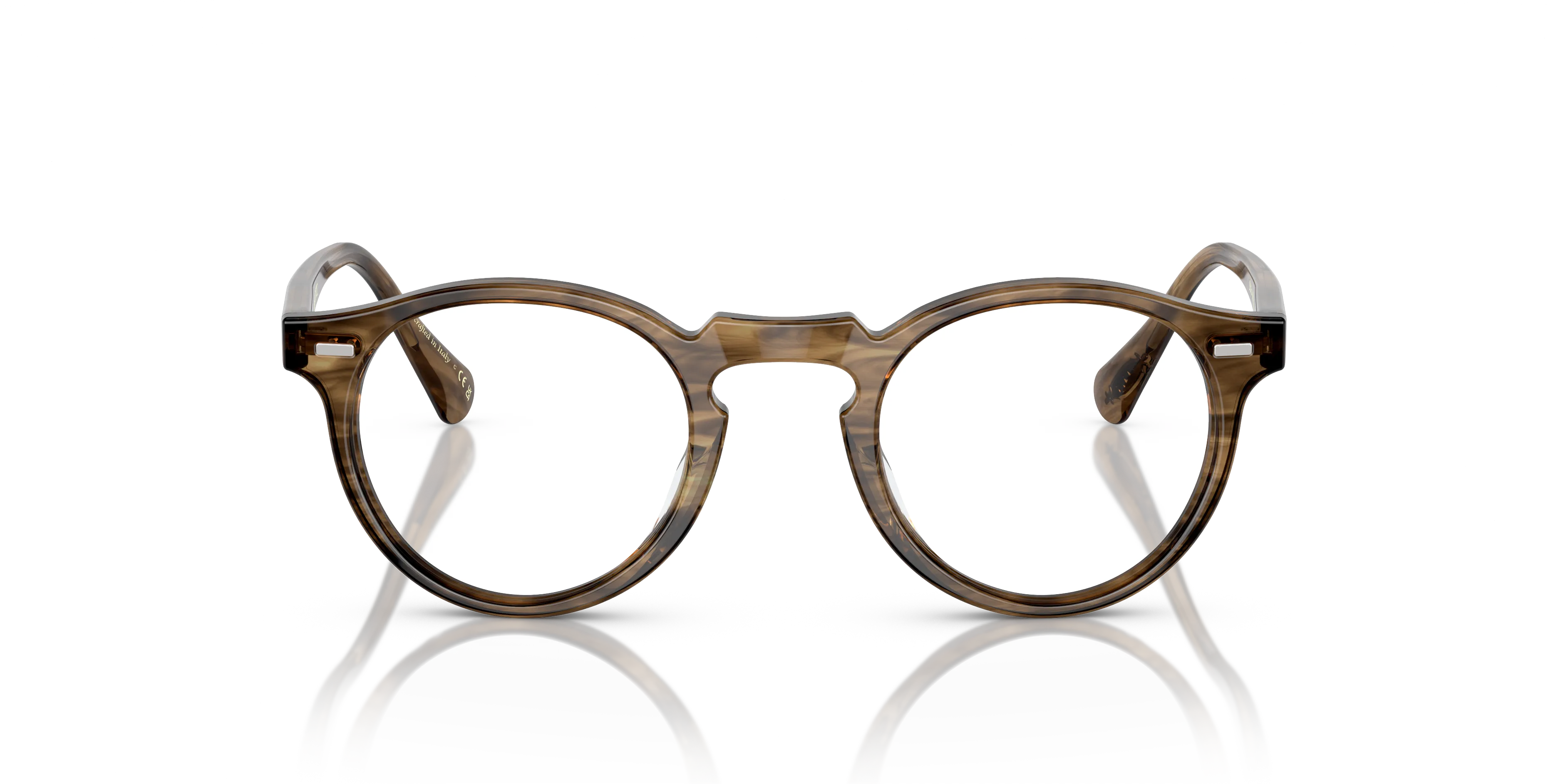 Oliver Peoples OV5186 GREGORY PECK 1689 Montature da vista Acetato Marrone Trasparente Pantos Normale - immagine 3