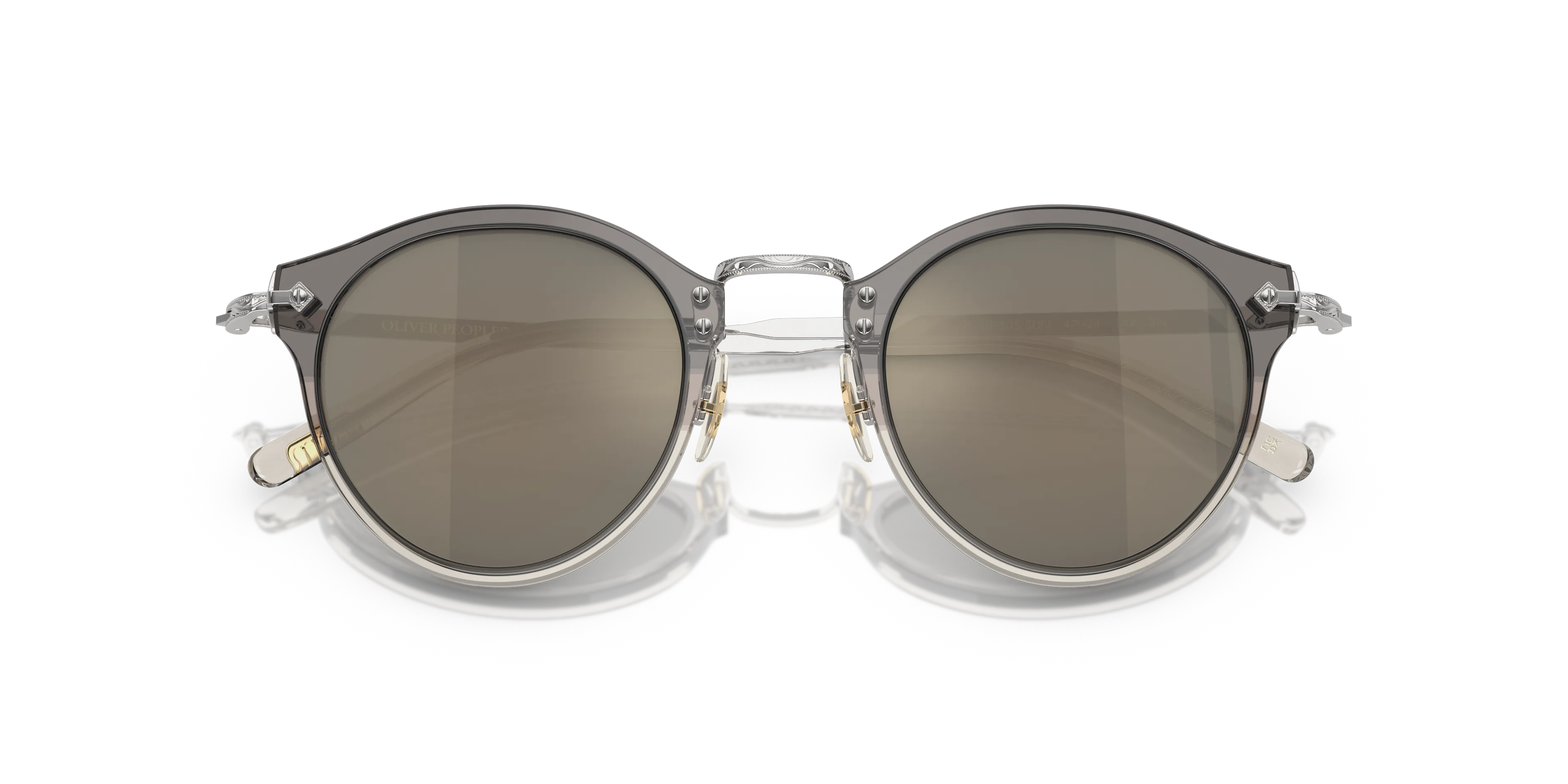Oliver Peoples OV5184S OP-505 SUN 143639 Occhiali da sole Acetato Argento Grigio Pantos Specchiate - immagine 2