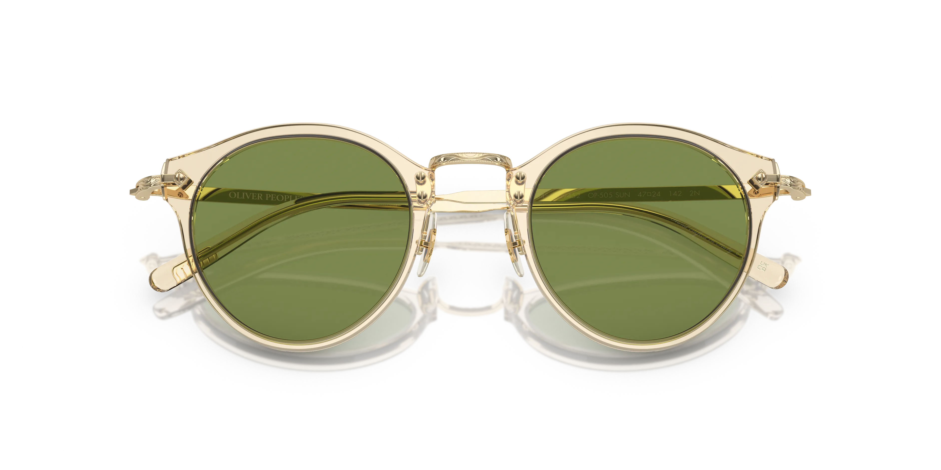 Oliver Peoples OV5184S OP-505 SUN 109452 Occhiali da sole Acetato Oro Verde Pantos Normale - immagine 2
