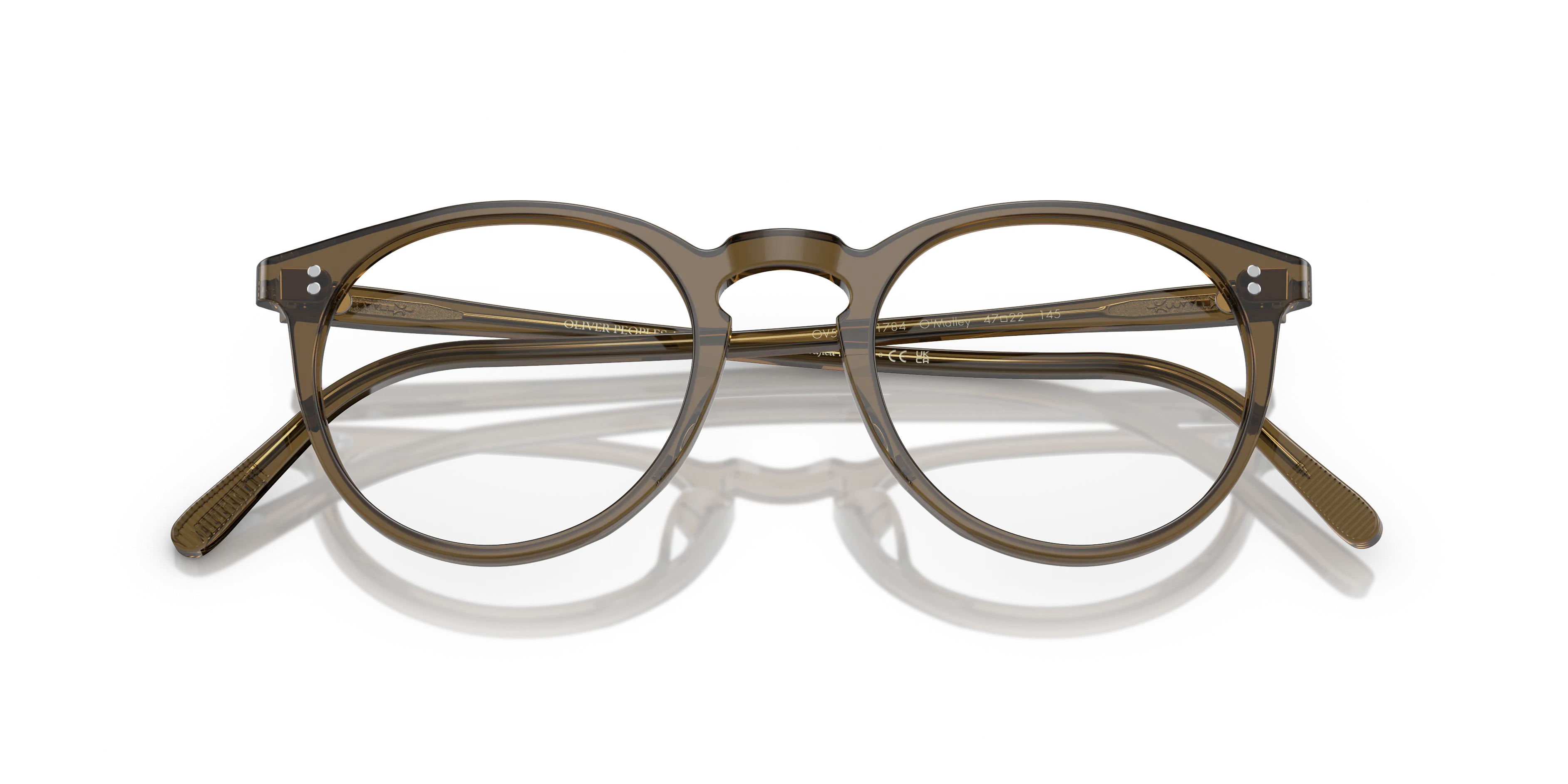 Oliver Peoples OV5183 O'MALLEY 1784 Montature da vista Acetato Marrone Trasparente Pantos Normale - immagine 2