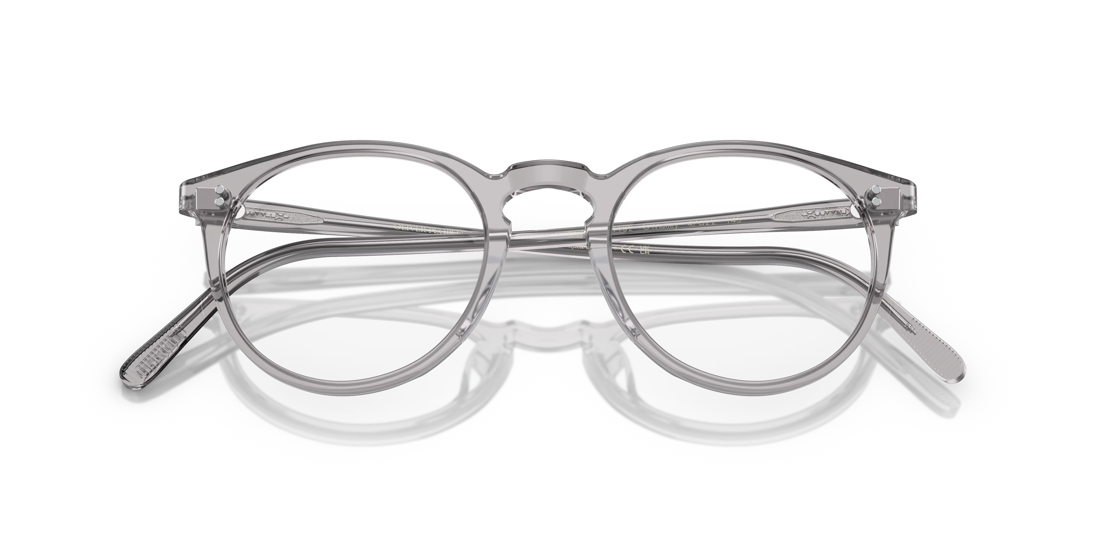 Oliver Peoples OV5183 O'MALLEY 1132 Montature da vista Acetato Grigio Trasparente Pantos Normale - immagine 2