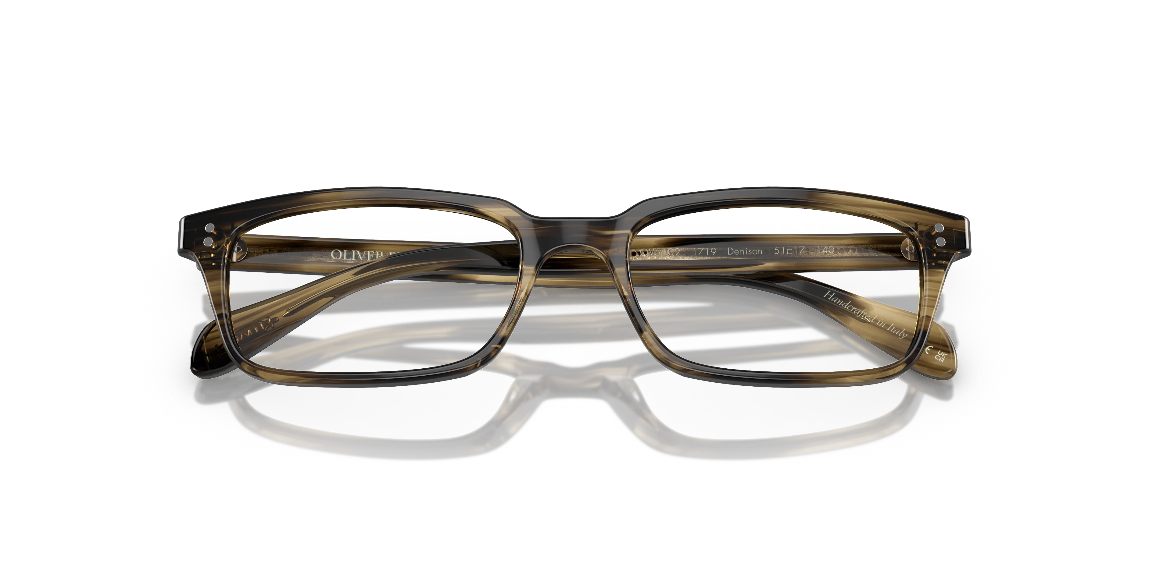 Oliver Peoples OV5102 DENISON 1719 Montature da vista Acetato Verde Trasparente Squadrata Normale - immagine 2