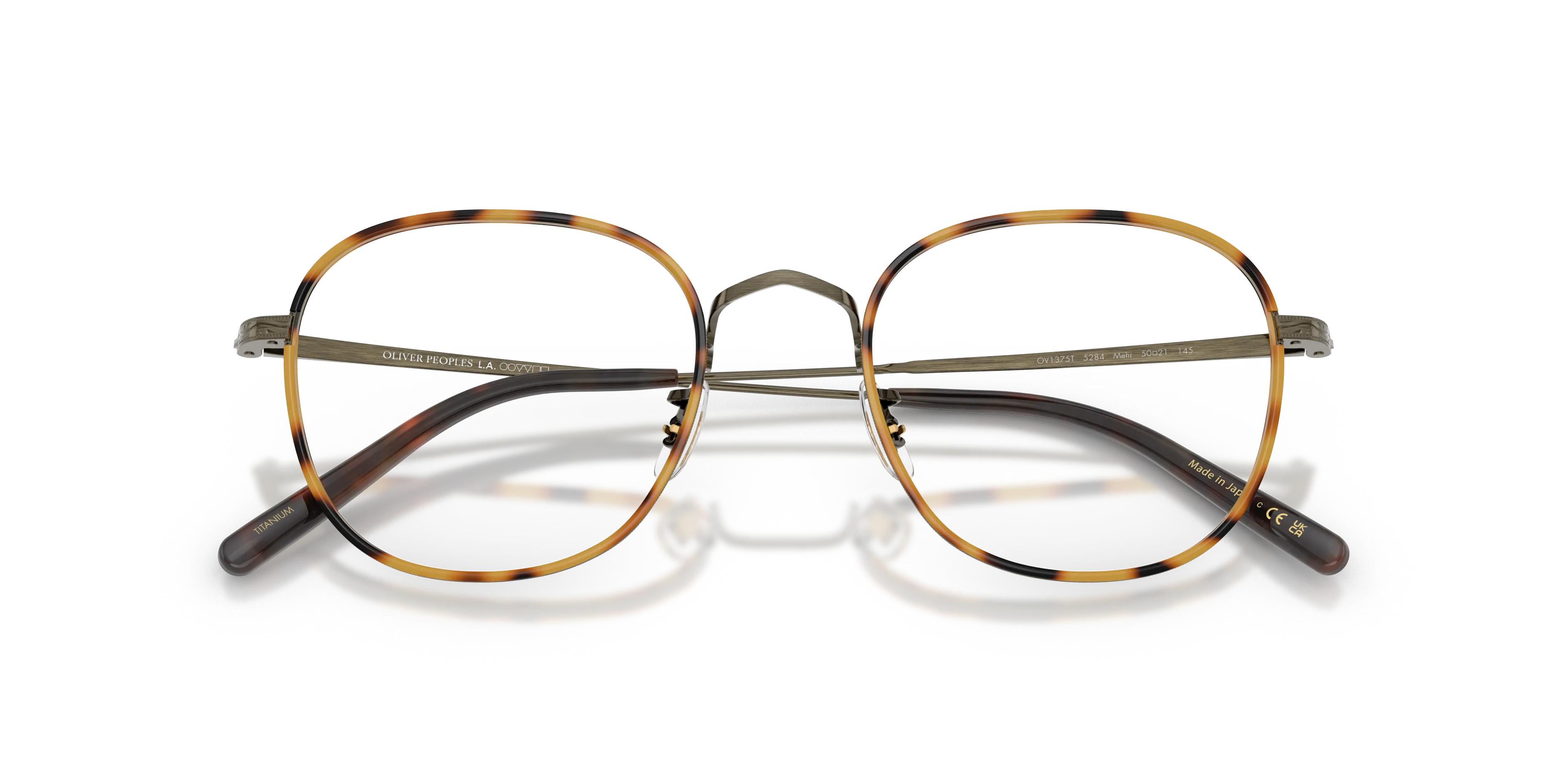 Oliver Peoples OV1375T MEHR 5284 Montature da vista Titanio Oro Trasparente Pantos Normale - immagine 2