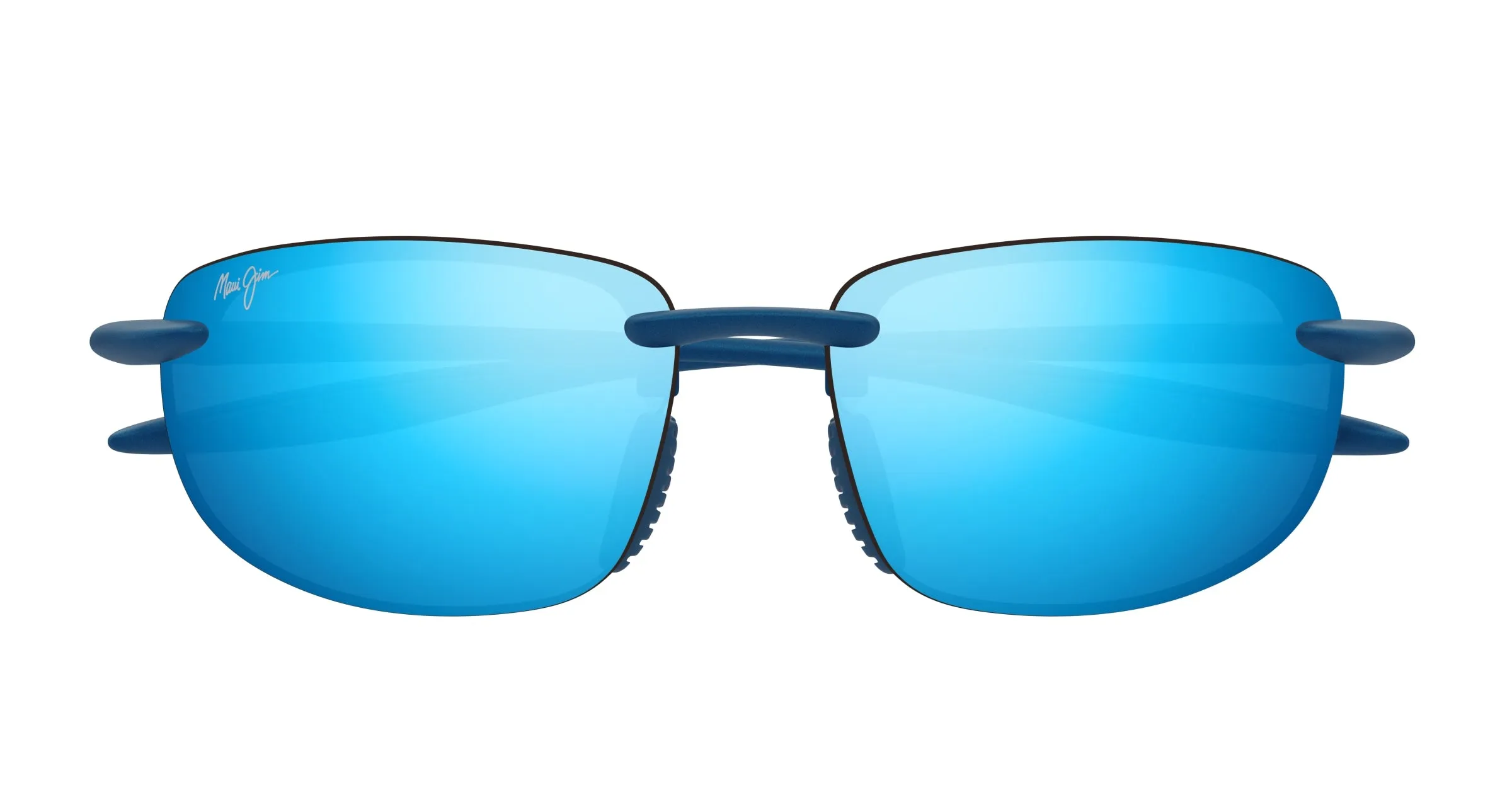 Maui Jim MJ0676S 003 Occhiali da sole Iniettato Blu Blu Squadrata - immagine 2