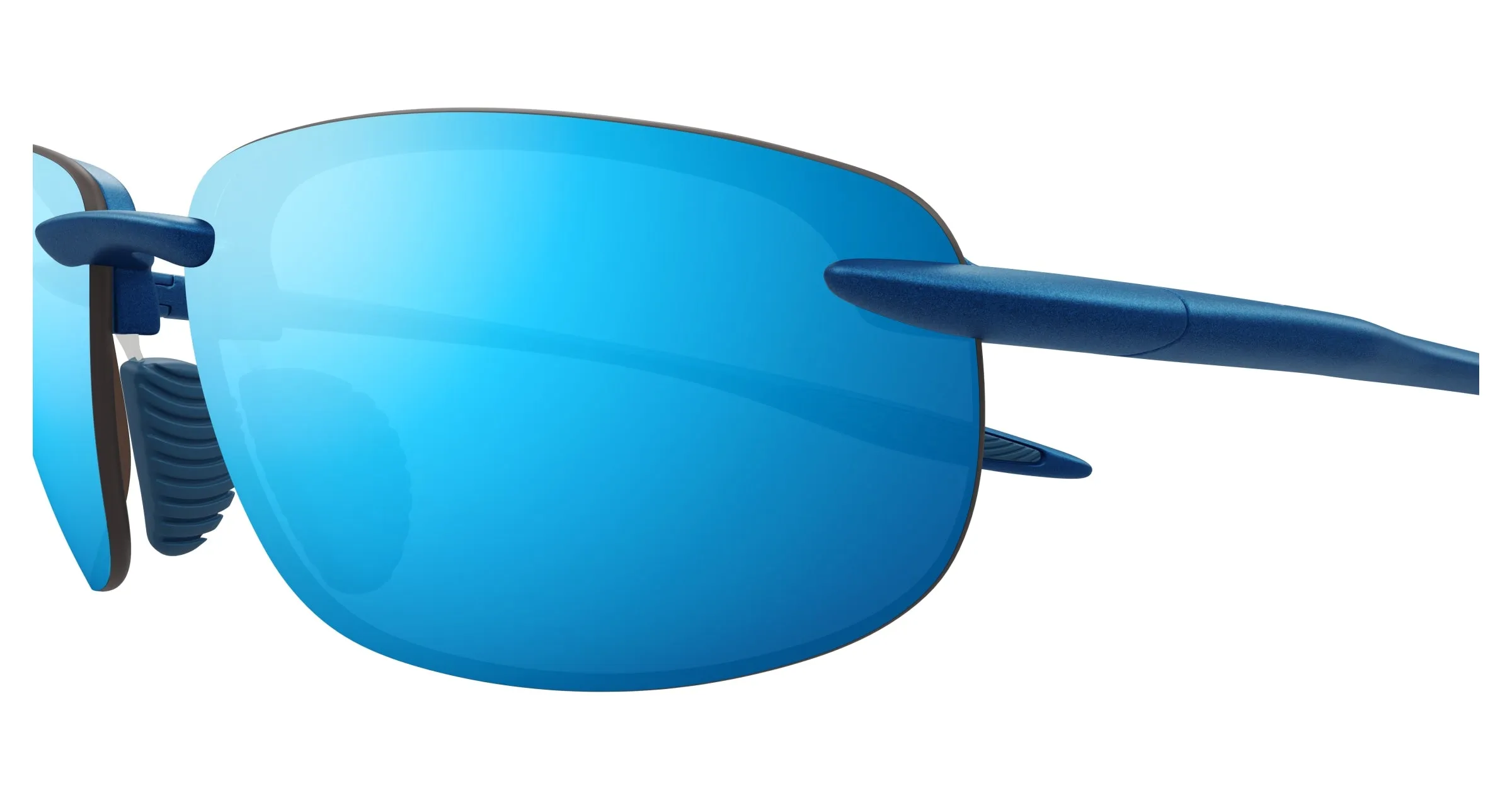 Maui Jim MJ0676S 003 Occhiali da sole Iniettato Blu Blu Squadrata - immagine 3