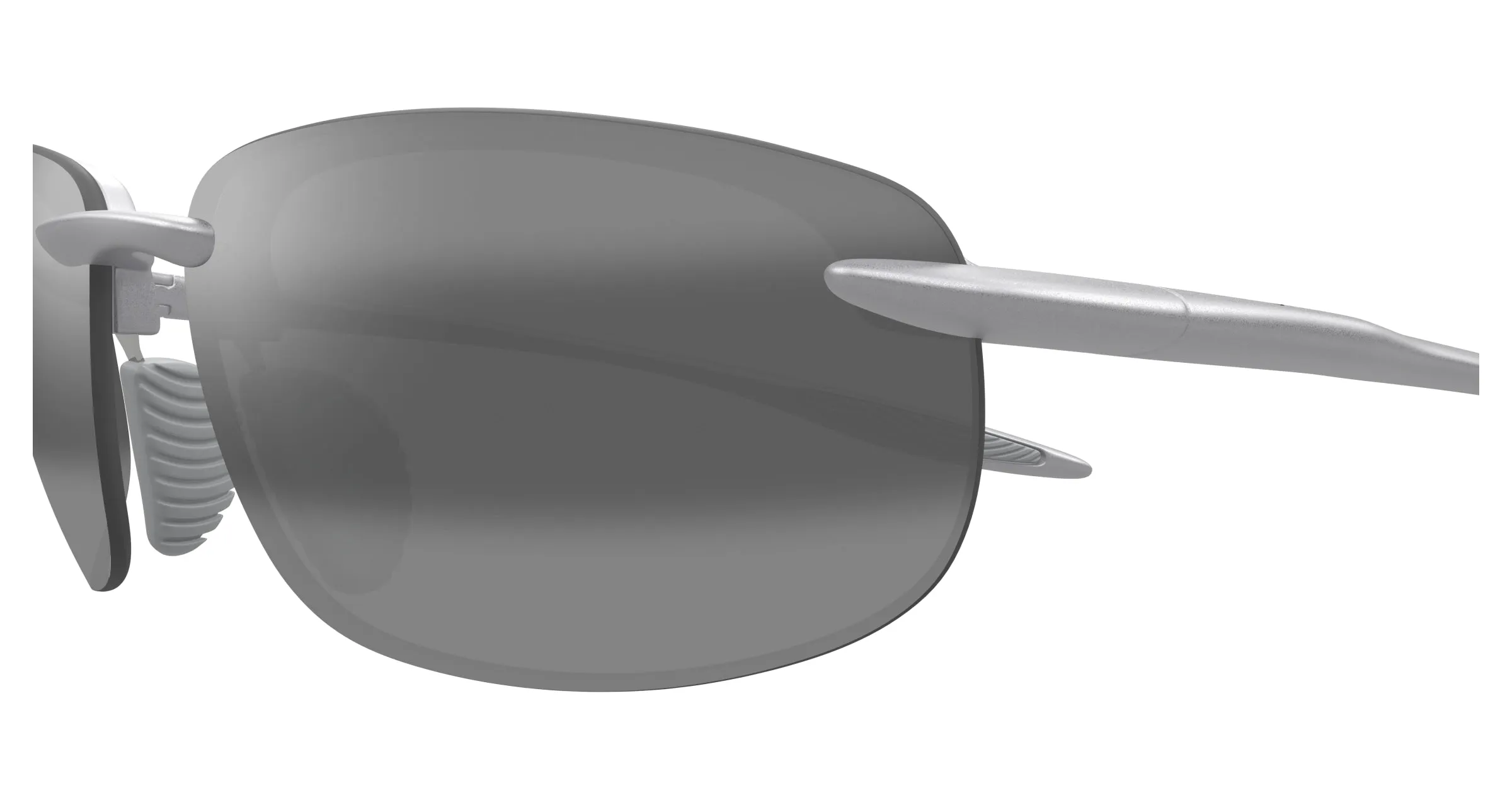 Maui Jim MJ0676S 002 Occhiali da sole Iniettato Argento Grigio Squadrata - immagine 3
