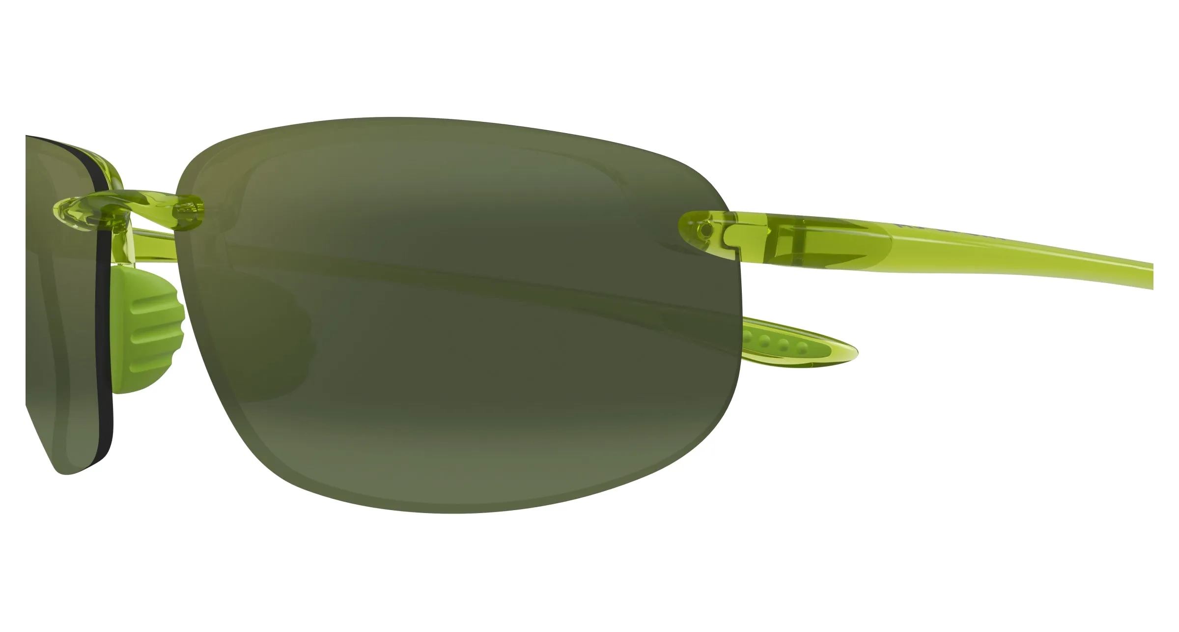 Maui Jim MJ0407S 008 Occhiali da sole Iniettato Verde Verde Squadrata - immagine 3