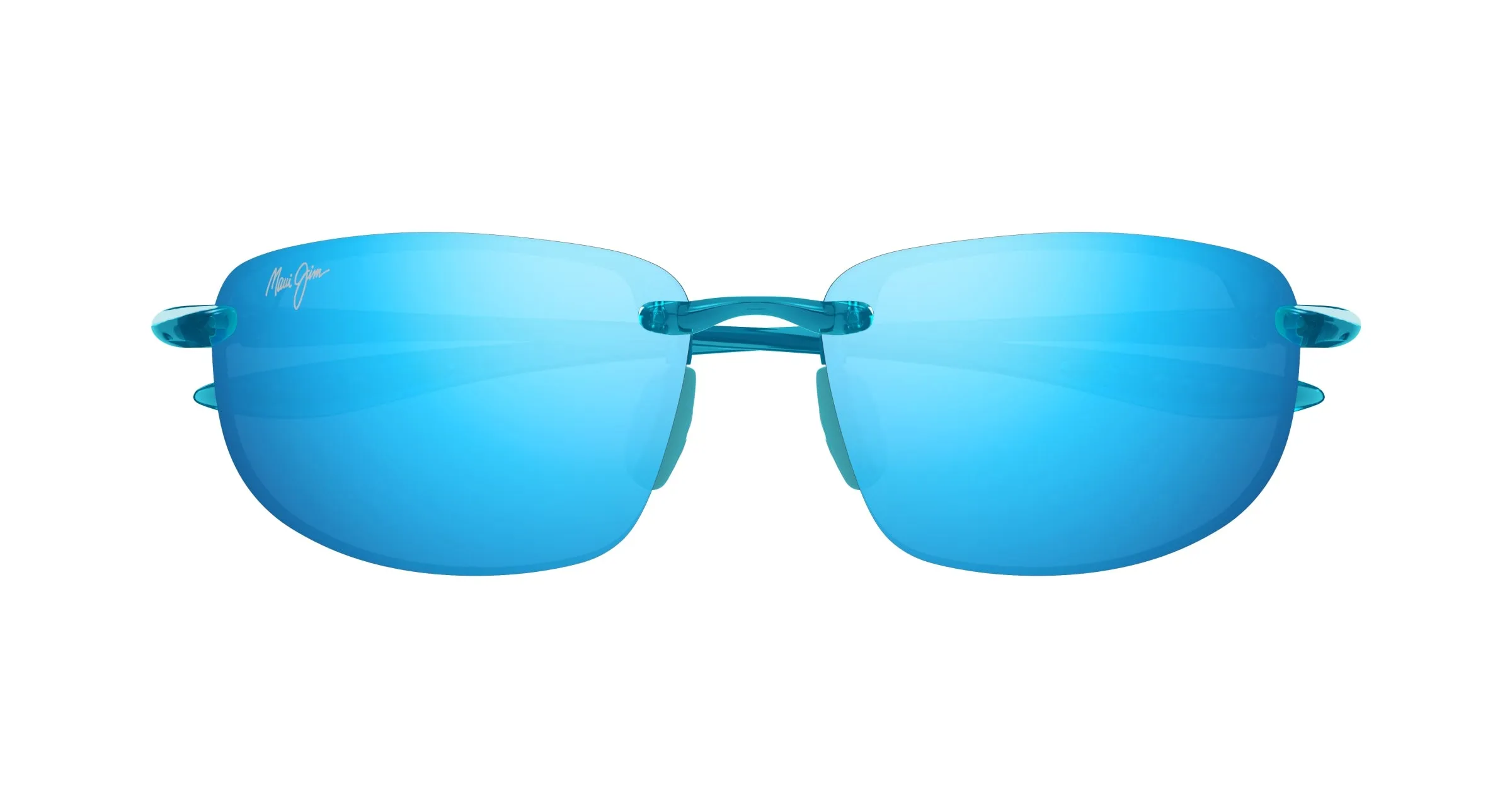 Maui Jim MJ0407S 007 Occhiali da sole Iniettato Blu Blu Squadrata - immagine 2