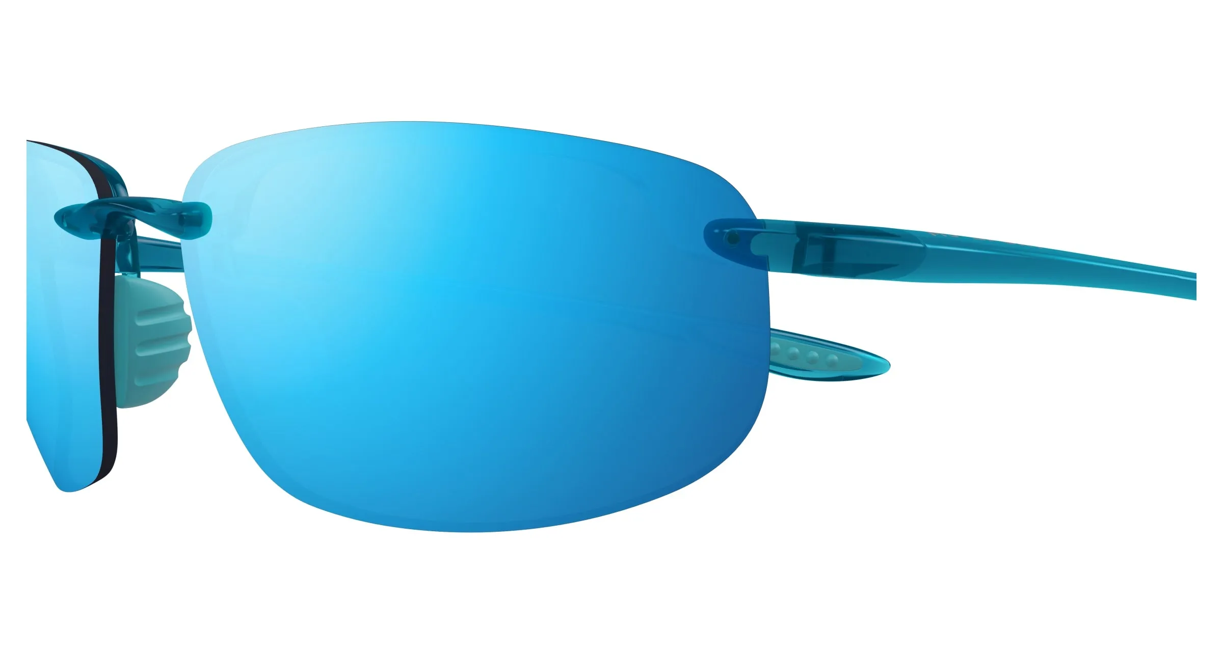 Maui Jim MJ0407S 007 Occhiali da sole Iniettato Blu Blu Squadrata - immagine 3