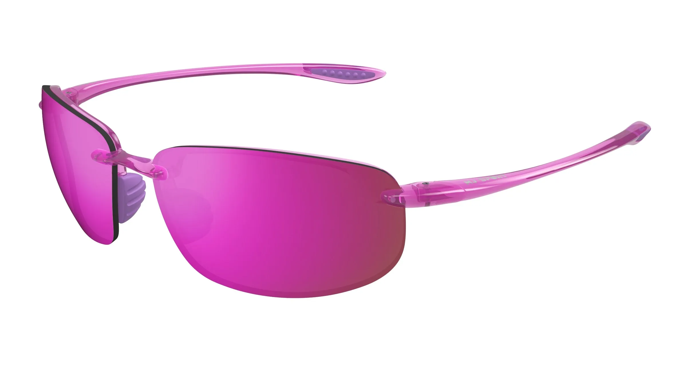 Maui Jim MJ0407S 006 Occhiali da sole Iniettato Rosa Viola Squadrata - immagine 1