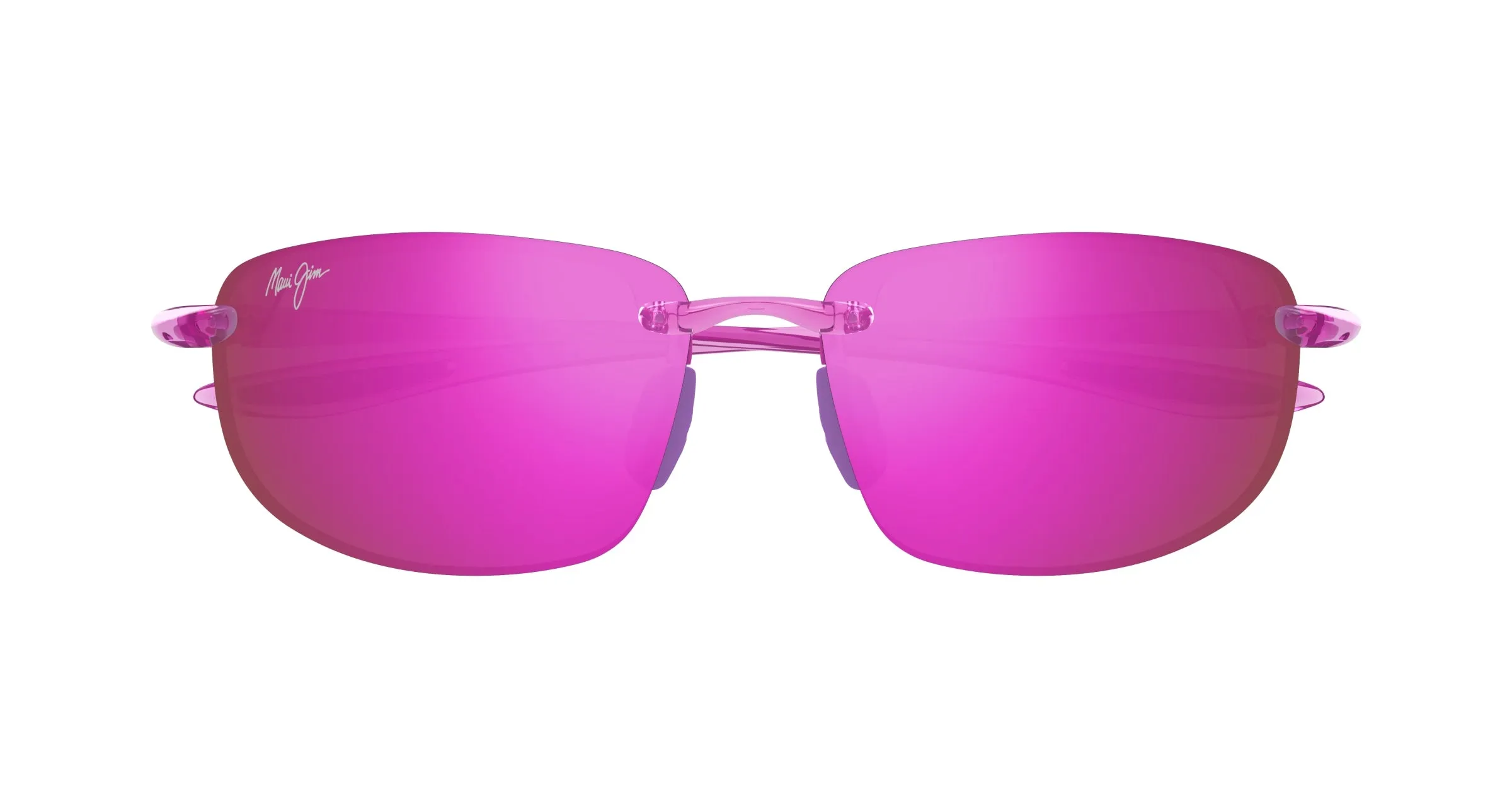 Maui Jim MJ0407S 006 Occhiali da sole Iniettato Rosa Viola Squadrata - immagine 2