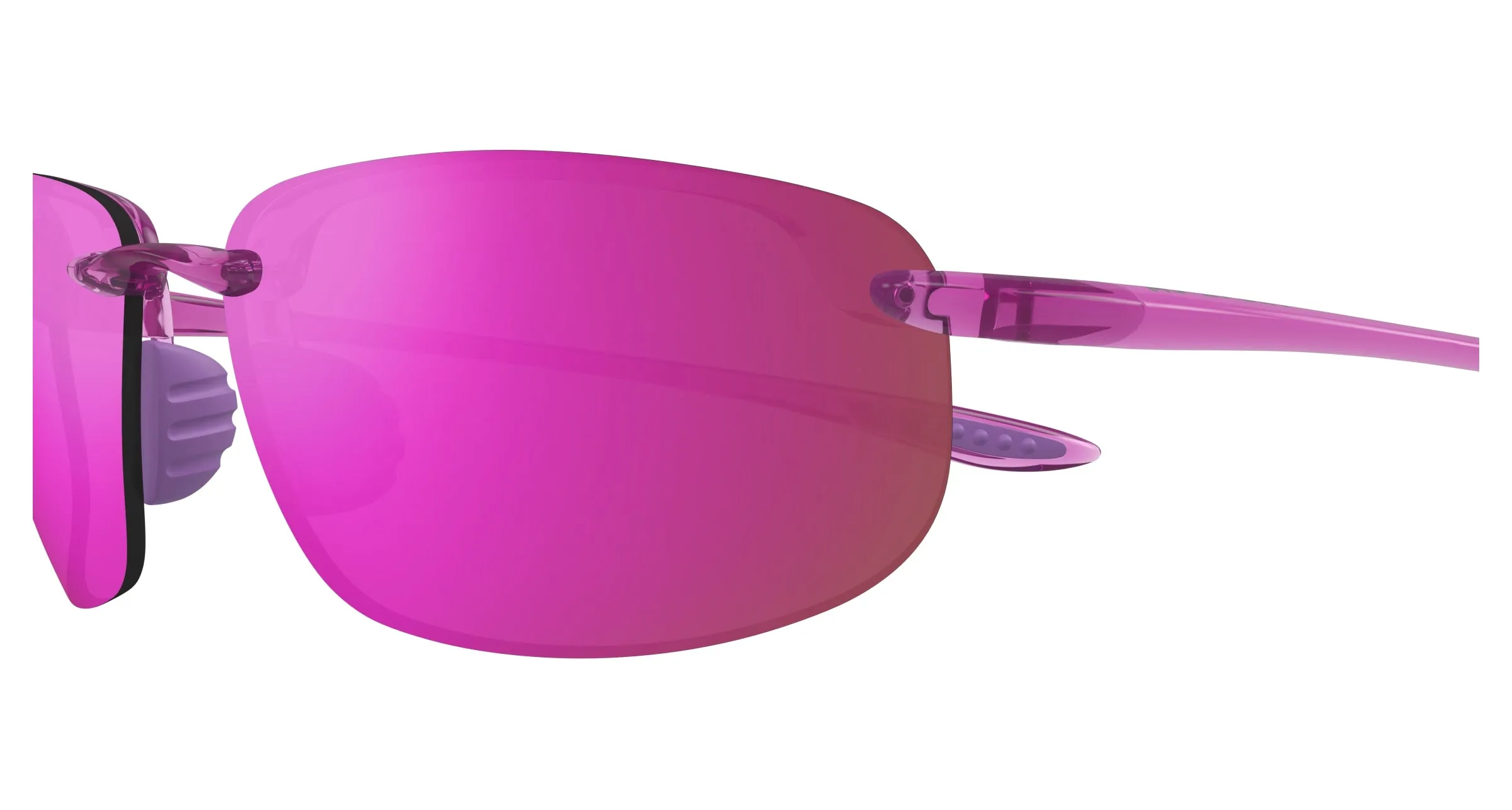 Maui Jim MJ0407S 006 Occhiali da sole Iniettato Rosa Viola Squadrata - immagine 3