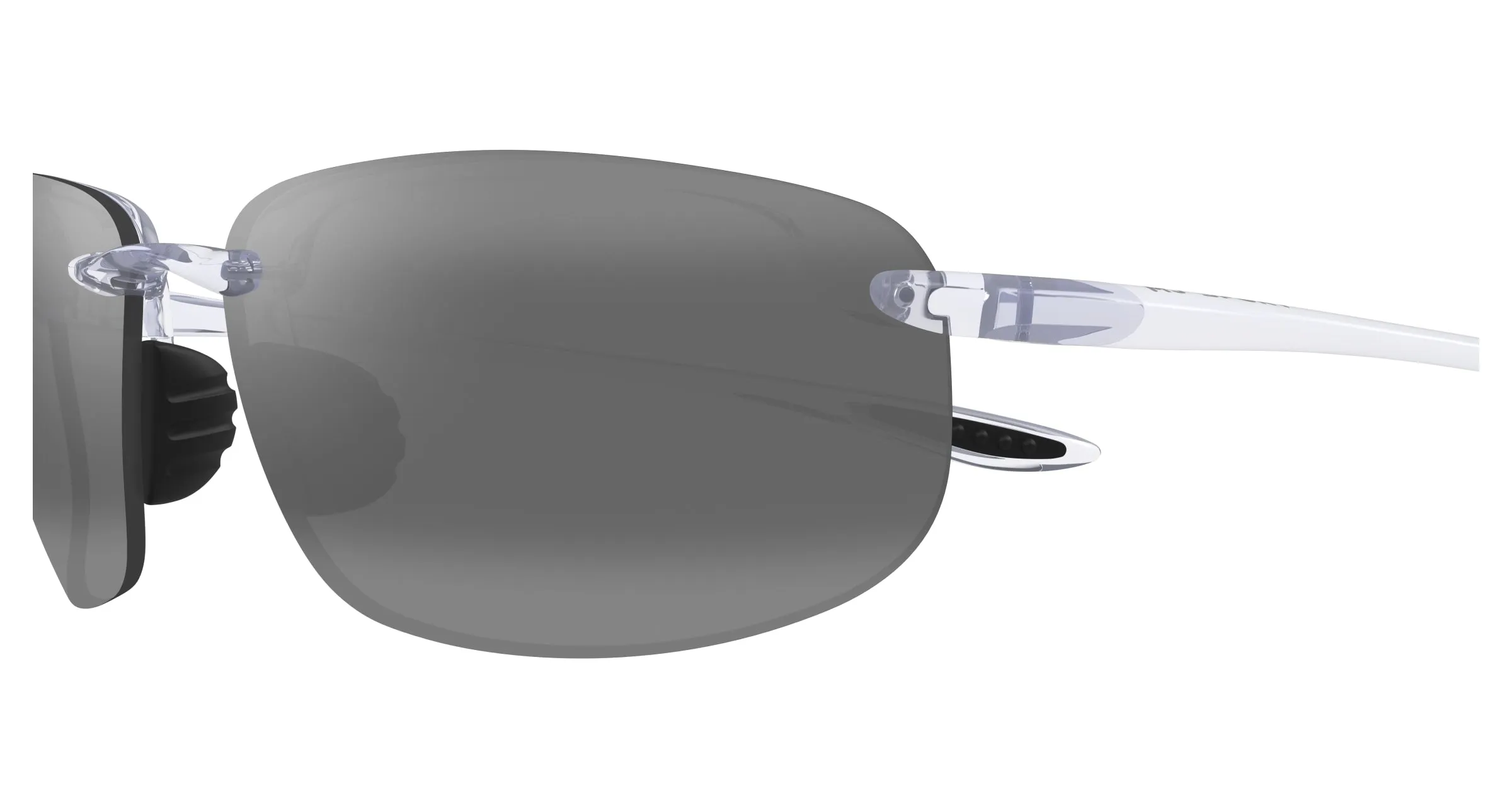 Maui Jim MJ0407S 005 Occhiali da sole Iniettato Cristallo Grigio Squadrata - immagine 3