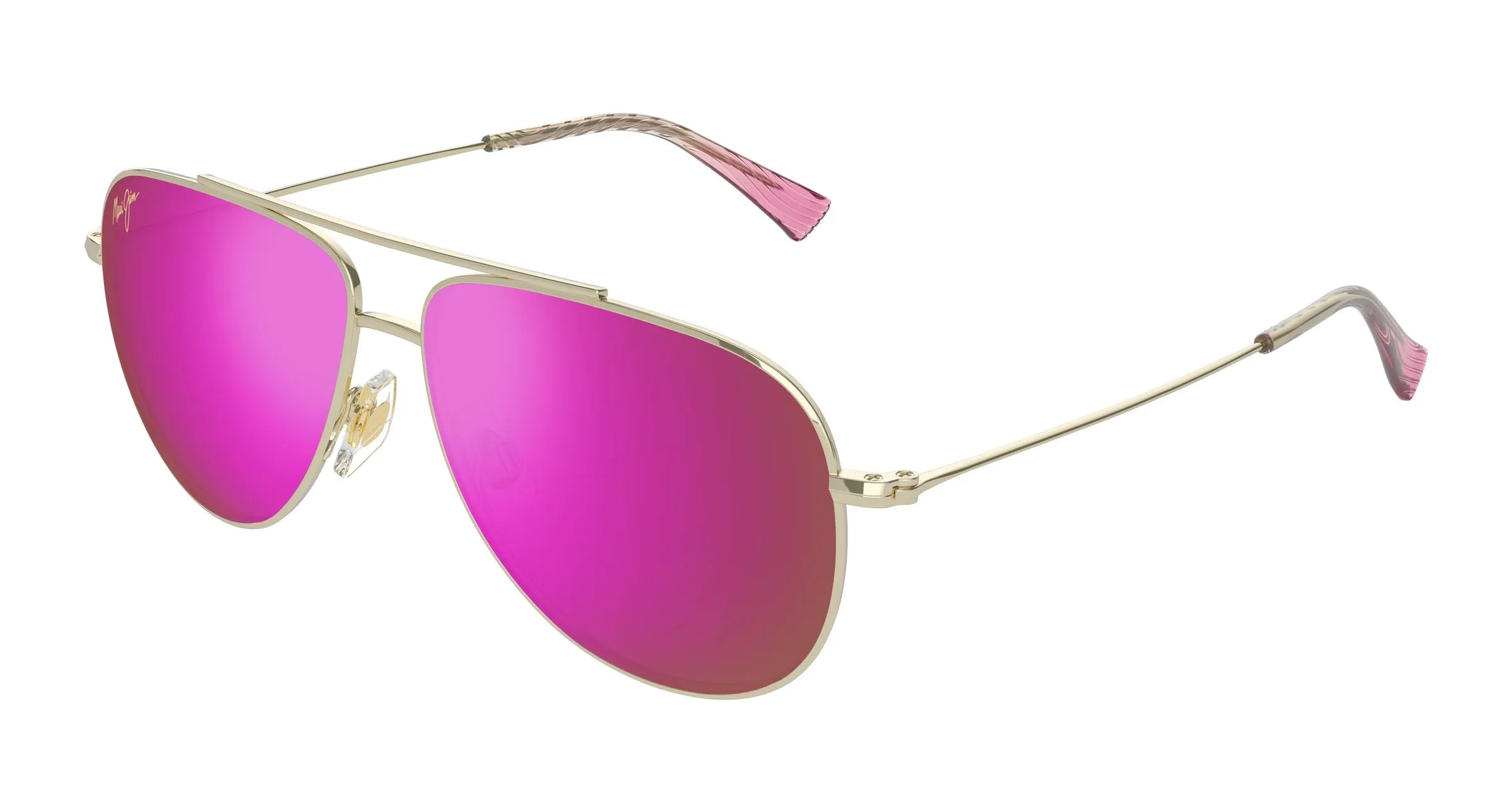 Maui Jim MJ0589S 004 Occhiali da sole Metallo Oro Viola Pilot - immagine 1