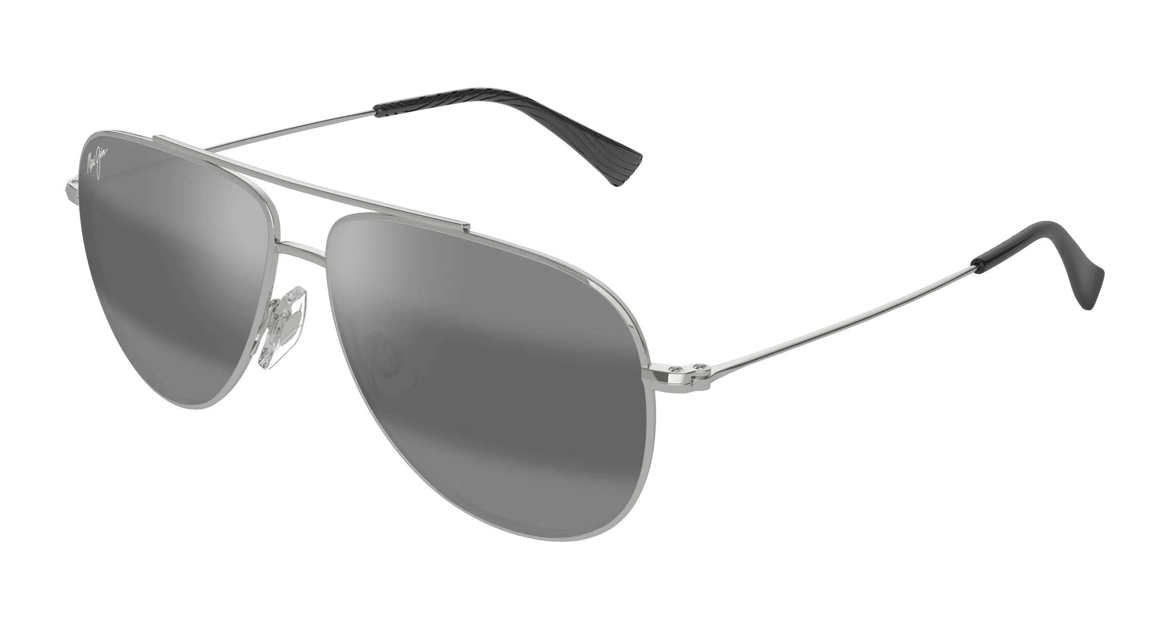 Maui Jim MJ0589S 001 Occhiali da sole Metallo Argento Grigio Pilot - immagine 1