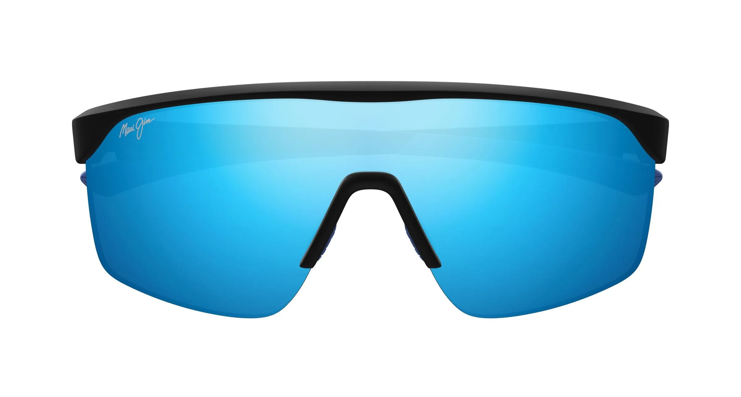 Maui Jim MJ0595S 003 Occhiali da sole Bio-iniettato Nero Blu Geometrica - immagine 2