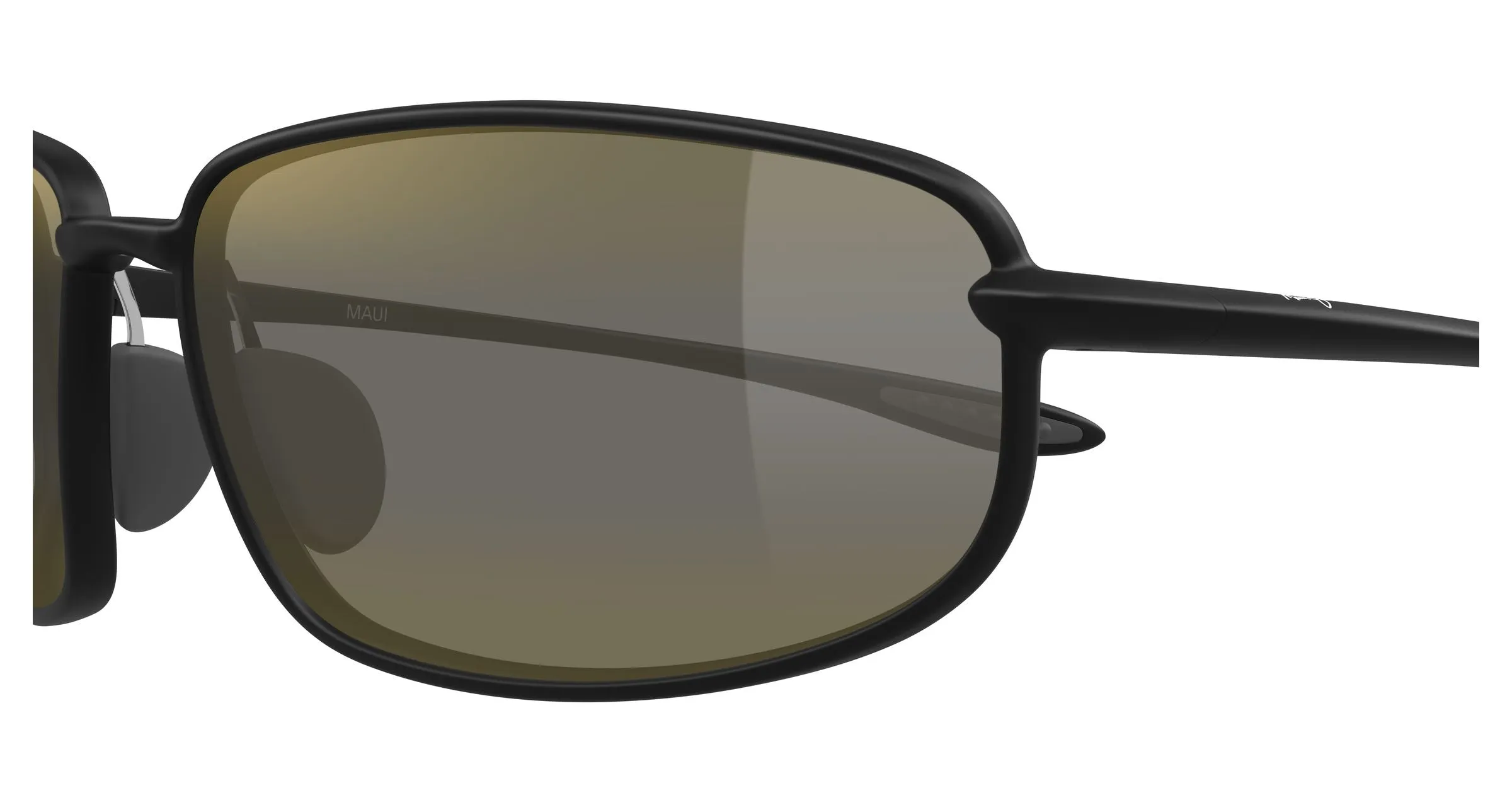 Maui Jim MJ0370S 002 Occhiali da sole Bio-iniettato Nero Bronzo Squadrata - immagine 3