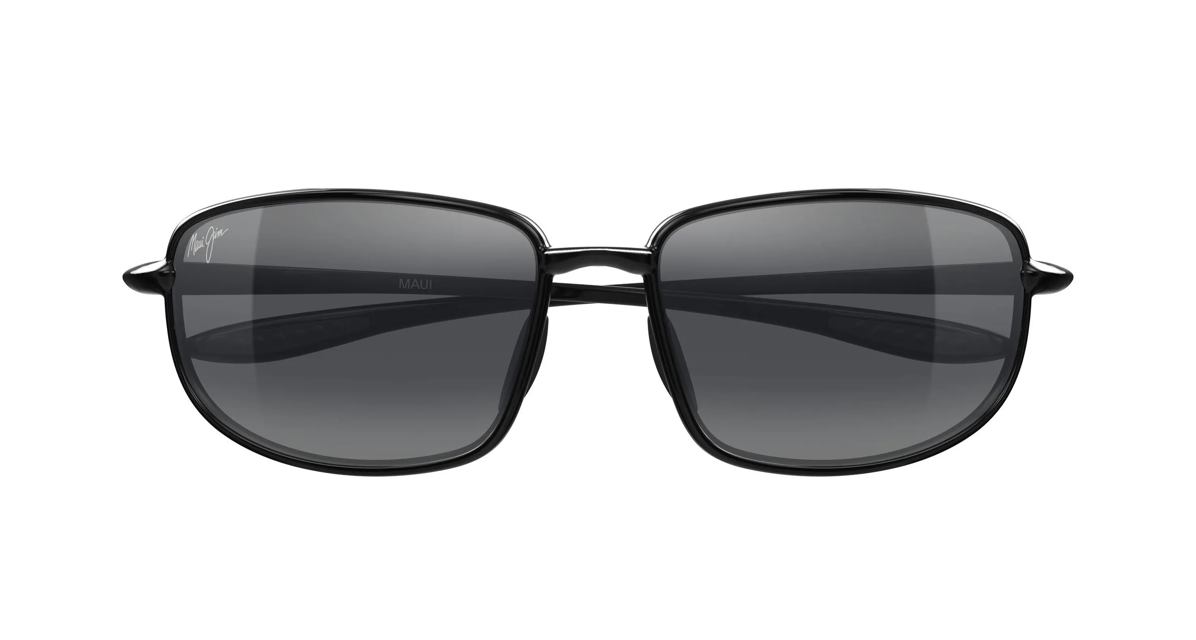 Maui Jim MJ0370S 001 Occhiali da sole Bio-iniettato Nero Grigio Squadrata - immagine 2